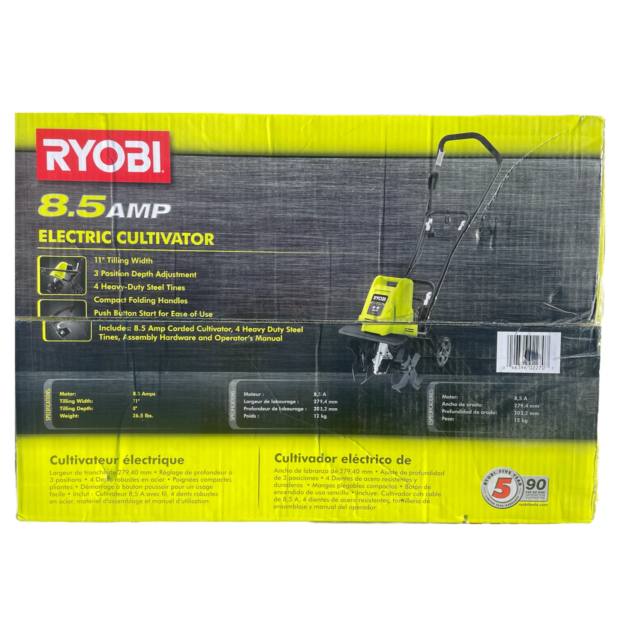 11 in. 8.5 Amp Corded Cultivator - Image 2