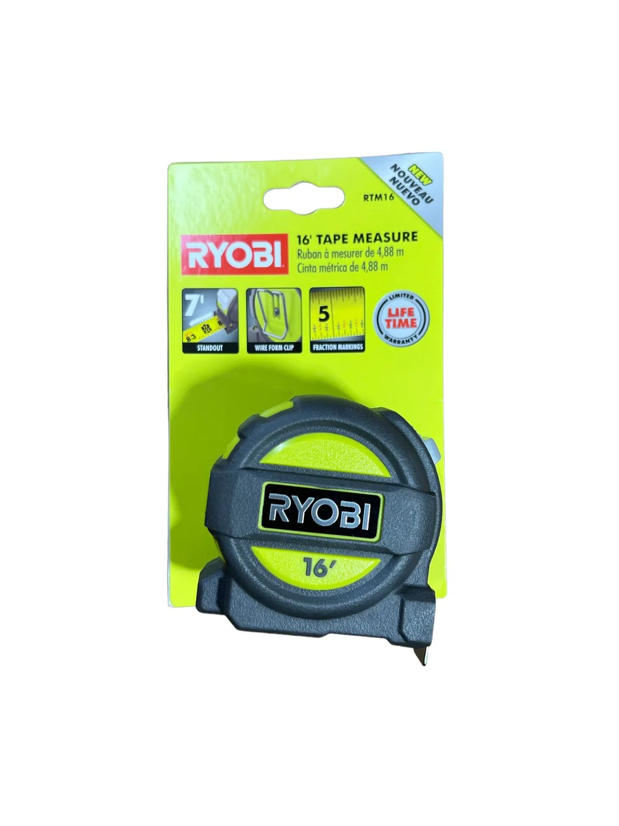 16 ft. Tape Measure with Overmold and Wireform Belt Clip