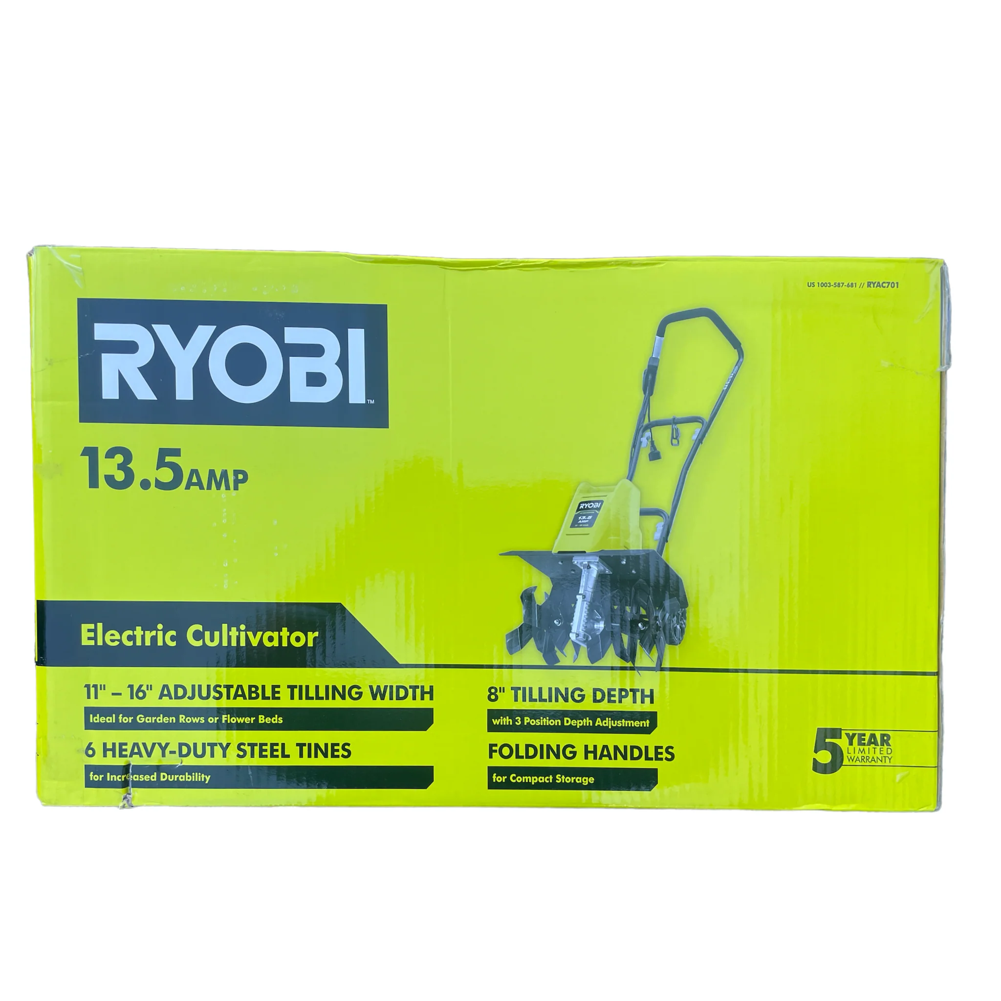 16 in. 13.5 Amp Corded Cultivator - Image 3
