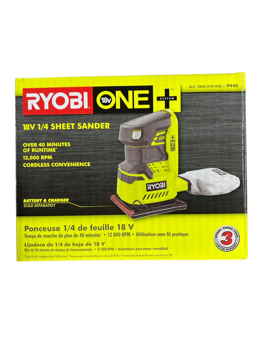 18-Volt Cordless ONE+ 1/4 Sheet Sander