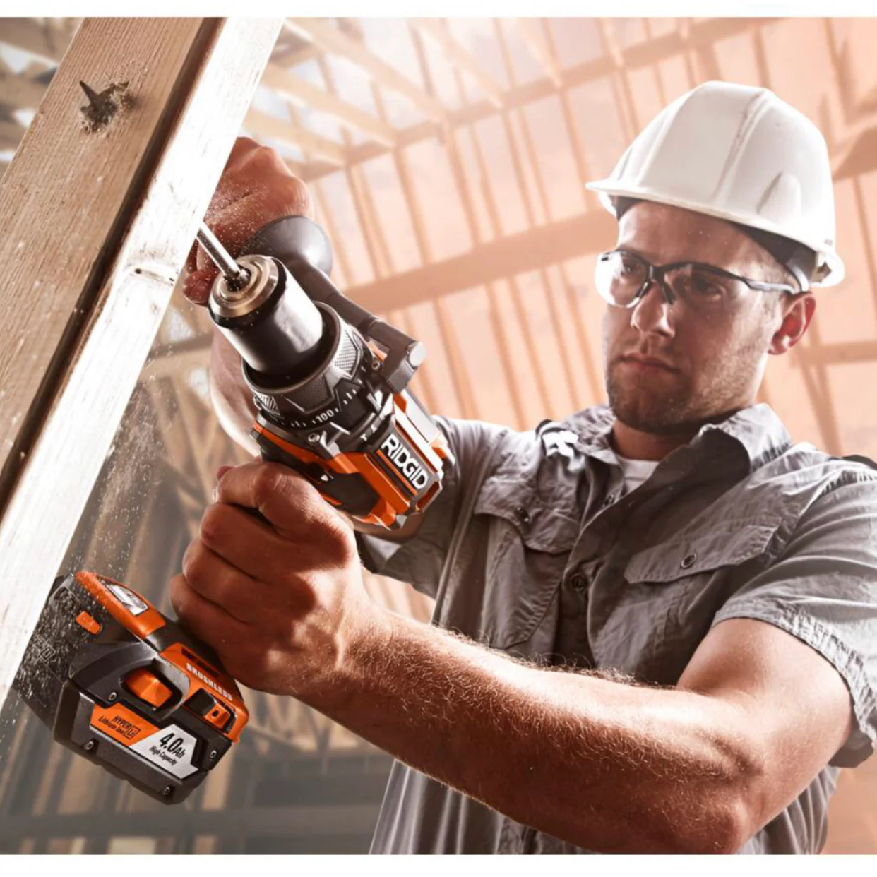 RIDGID 18-Volt Lithium-Ion Brushless 1/2 in. Compact Hammer Drill Kit with (2) 2.0 Ah Batteries, Charger, and Bag - Image 11