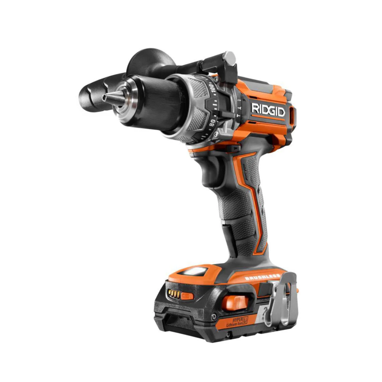 RIDGID 18-Volt Lithium-Ion Brushless 1/2 in. Compact Hammer Drill Kit with (2) 2.0 Ah Batteries, Charger, and Bag - Image 4