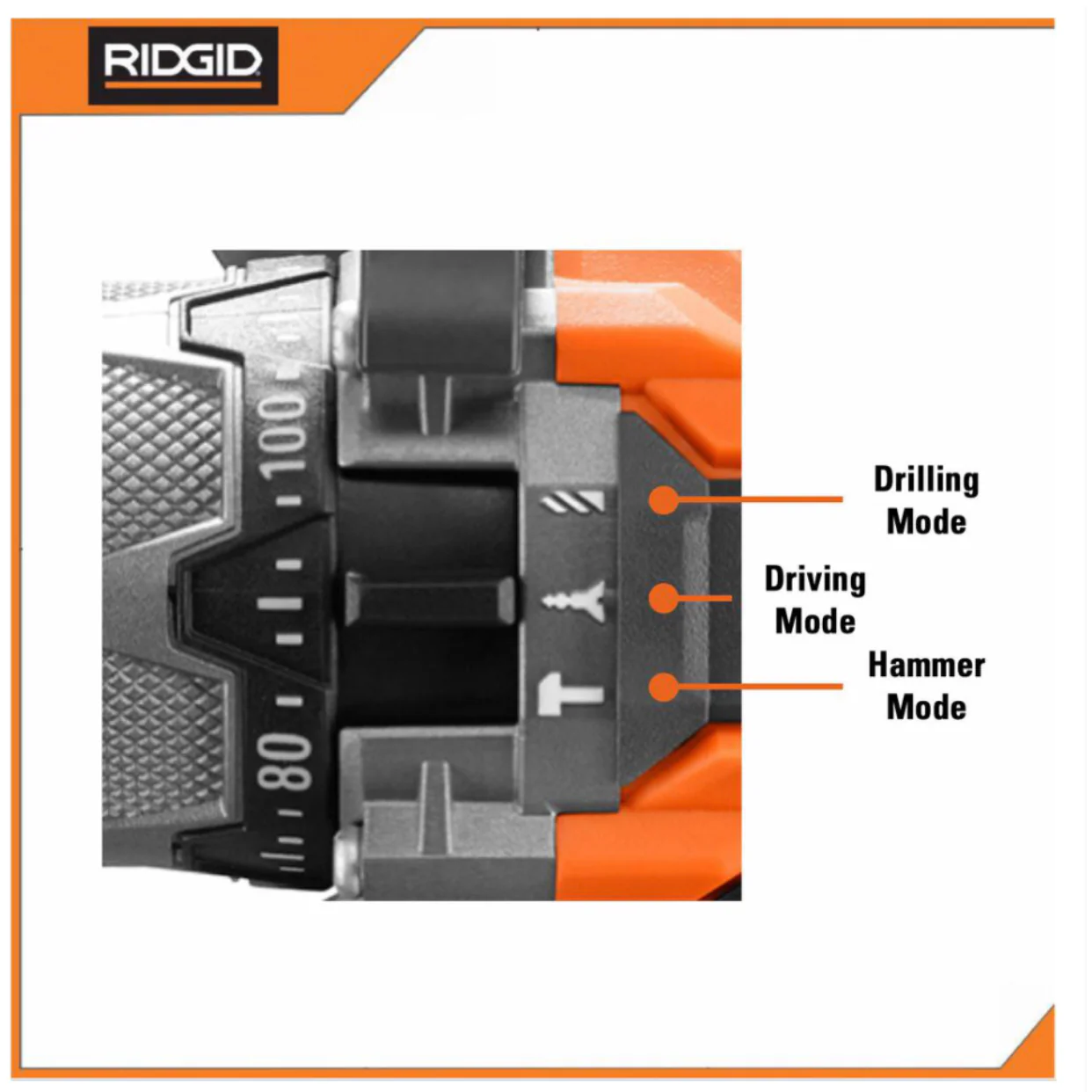 RIDGID 18-Volt Lithium-Ion Brushless 1/2 in. Compact Hammer Drill Kit with (2) 2.0 Ah Batteries, Charger, and Bag - Image 8