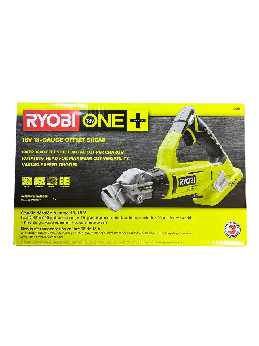18-Volt ONE+ 18-Gauge Offset Shear (Tool Only)