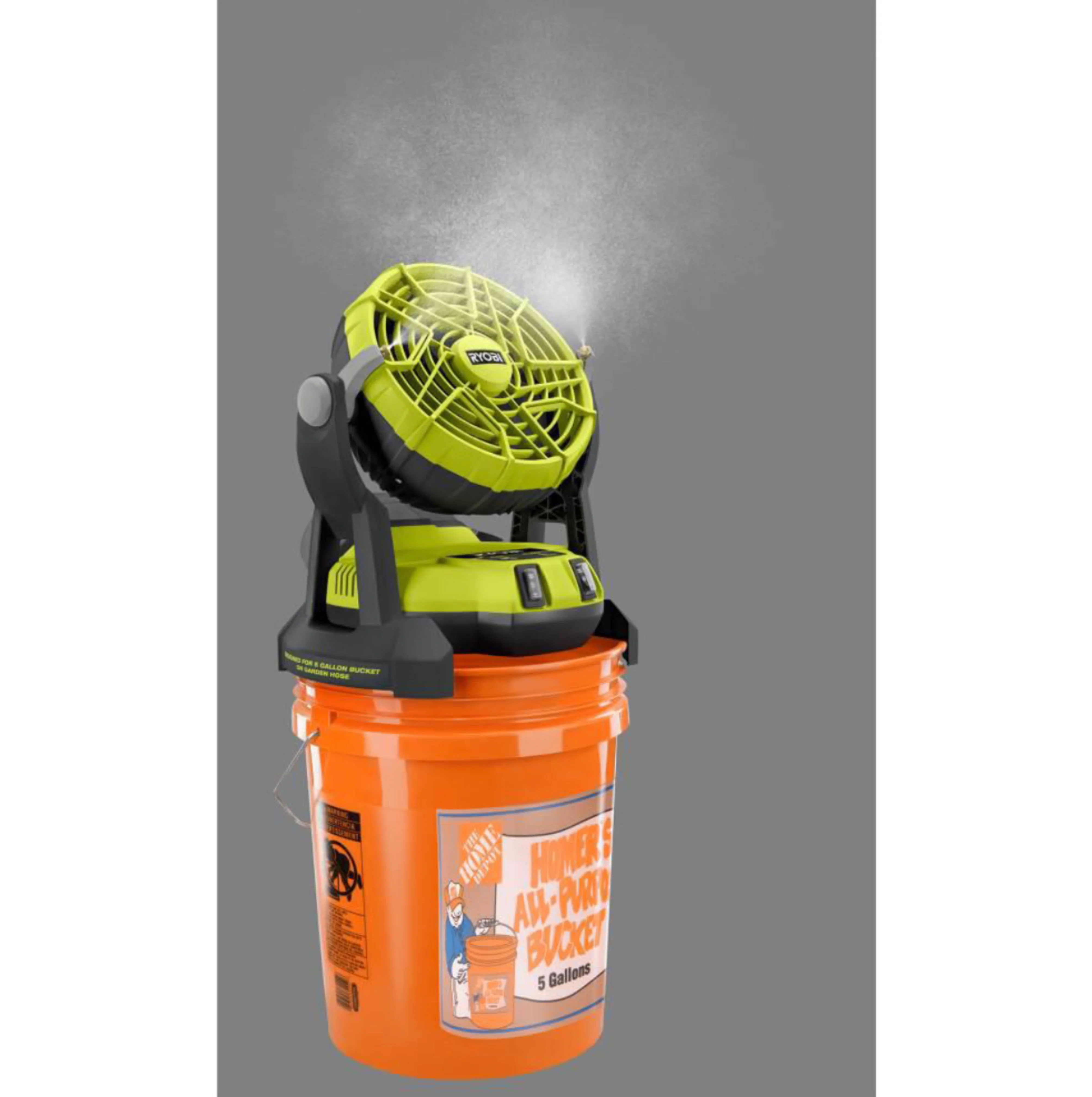 18-Volt ONE+ Bucket Top Misting Fan - Image 4