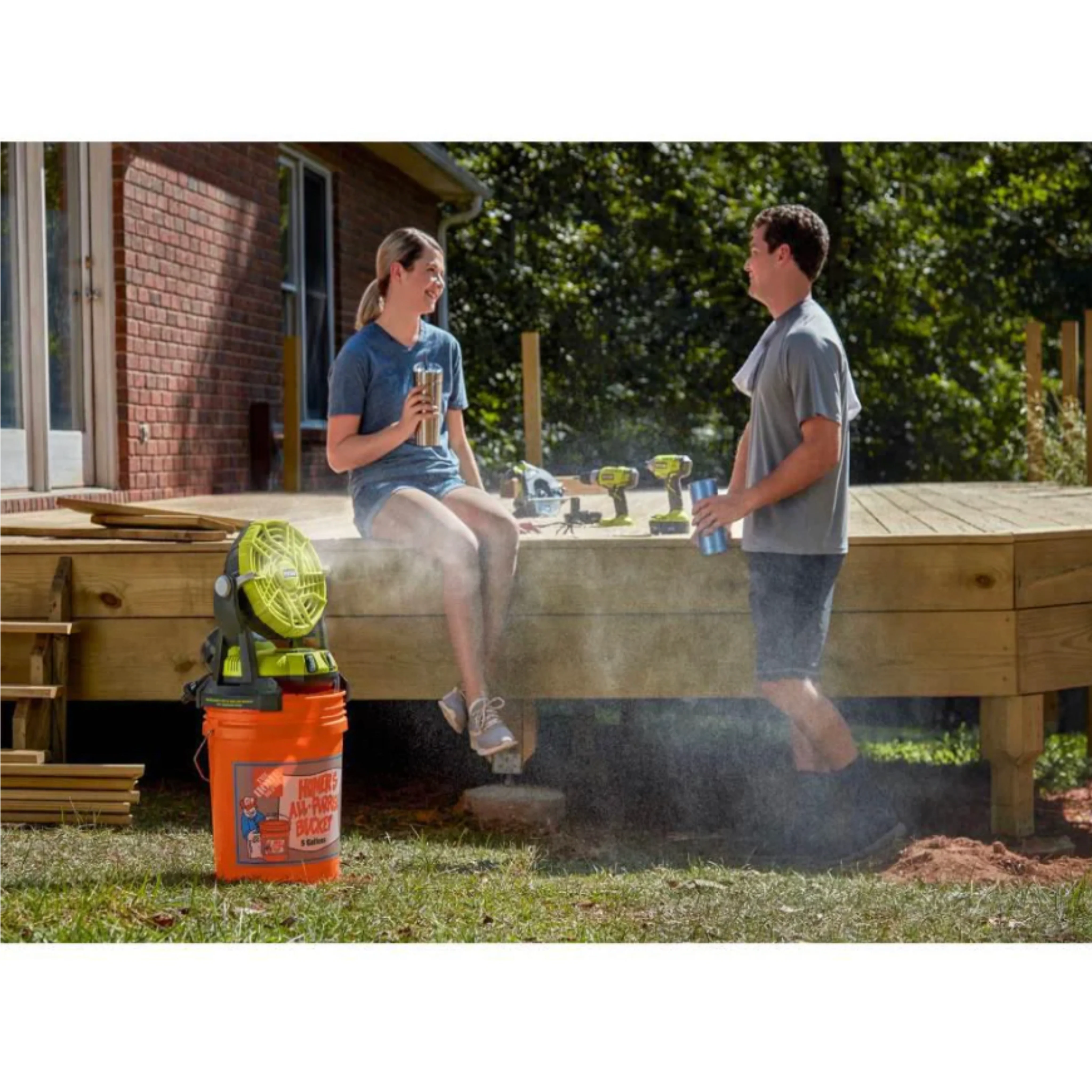 18-Volt ONE+ Bucket Top Misting Fan - Image 7