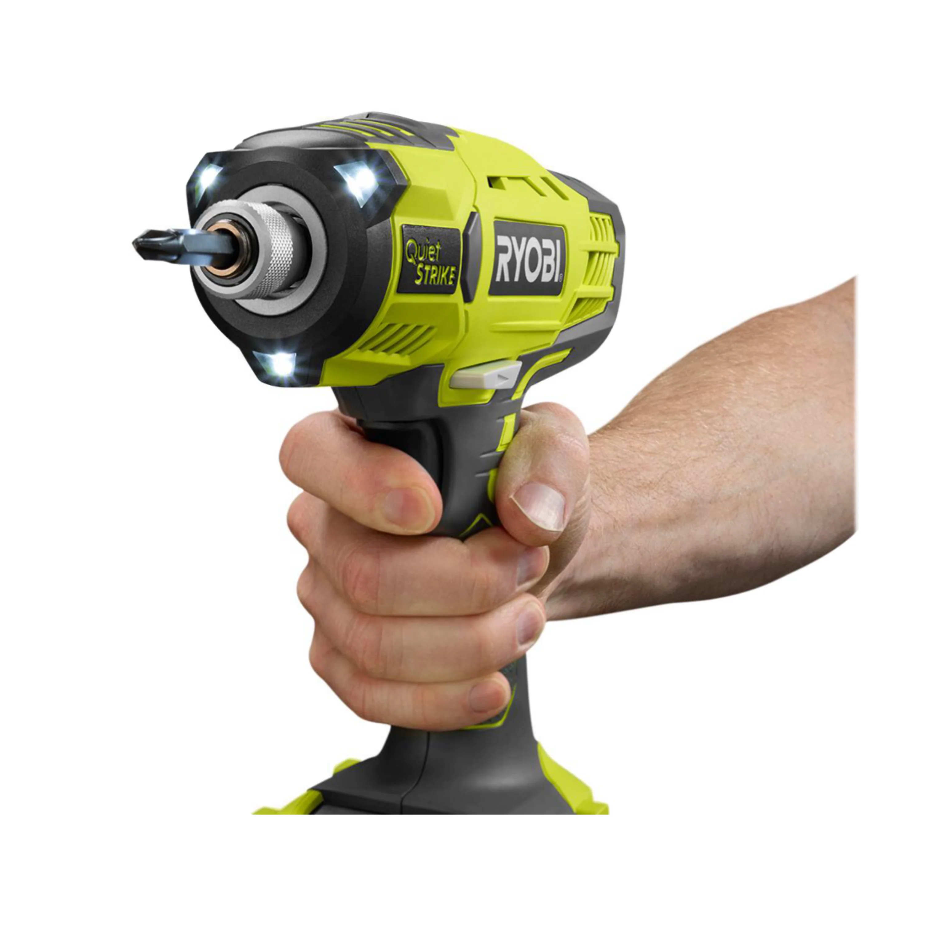 CLEARANCE 18-Volt ONE+ Cordless 1/4 in. Hex QuietSTRIKE Pulse Driver (Tool-Only) with Belt Clip - Image 5