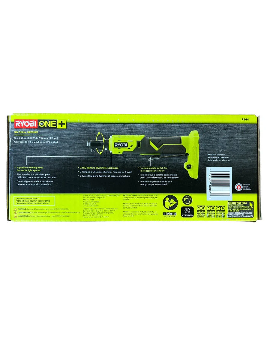 18-Volt ONE+ Cordless 3/8 in. 4-Position Ratchet (Tool Only) - Image 9