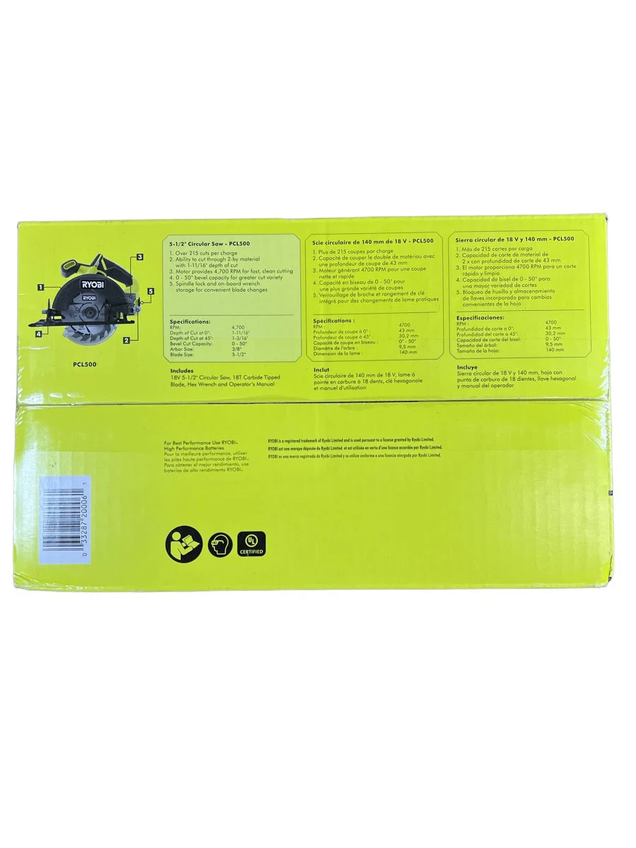 18-Volt ONE+ Cordless 5 1/2 in. Circular Saw with Dust Collection Adaptor (Tool Only) - Image 7