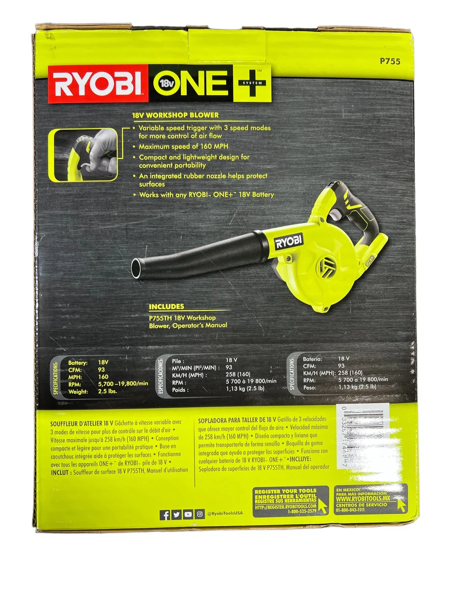 18-Volt ONE+ Cordless Compact Workshop Blower (Tool Only) - Image 5