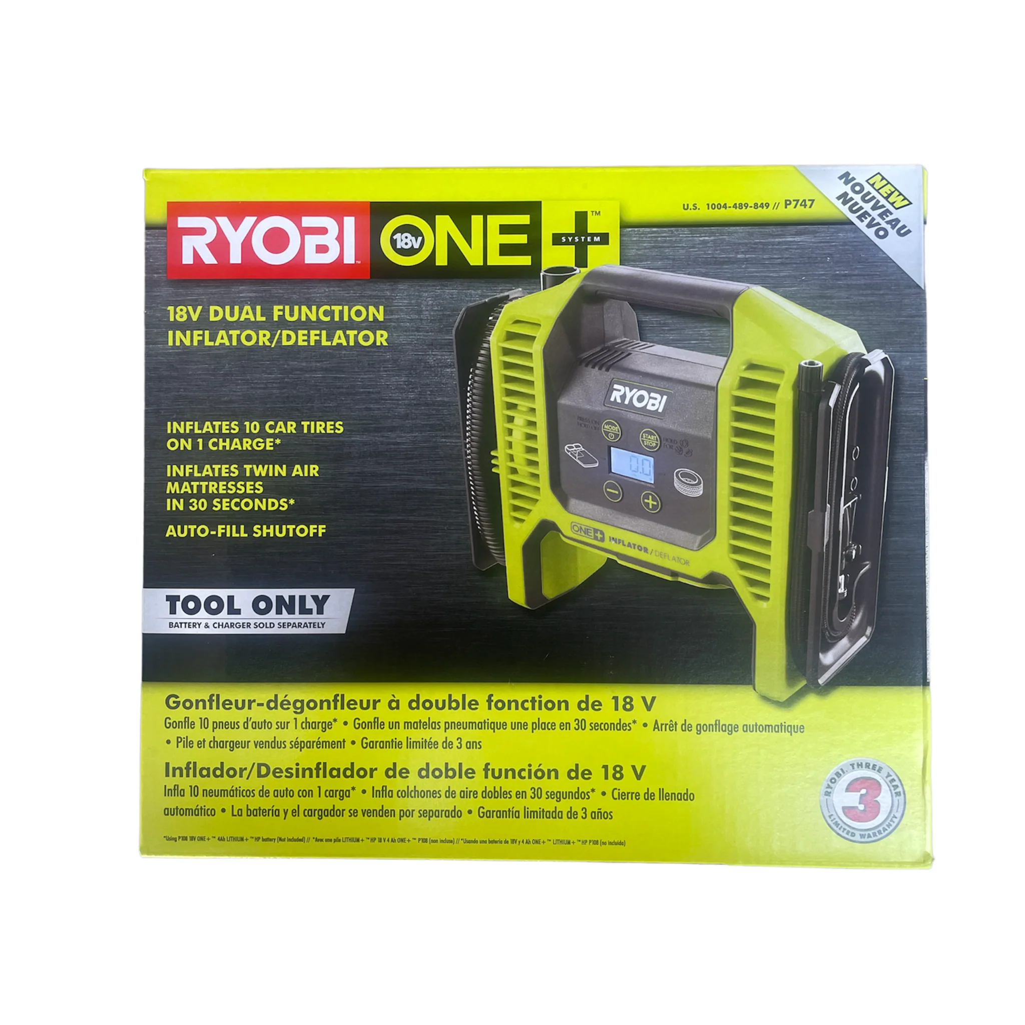 18-Volt ONE+ Dual Function Inflator/Deflator (Tool Only)