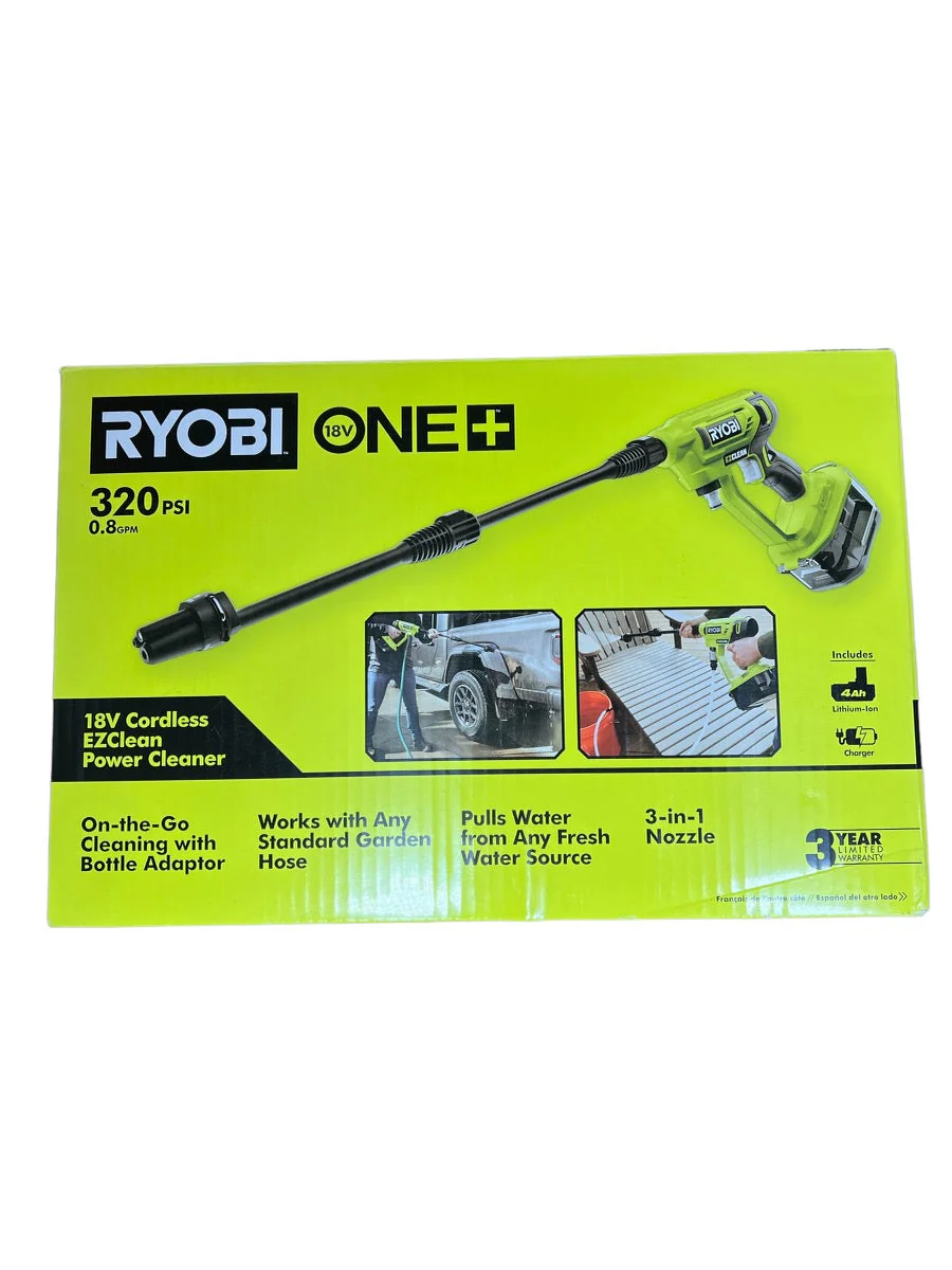 18-Volt ONE+ EZClean 320 PSI 0.8 GPM Cordless Cold Water Power Cleaner with Battery and Charger