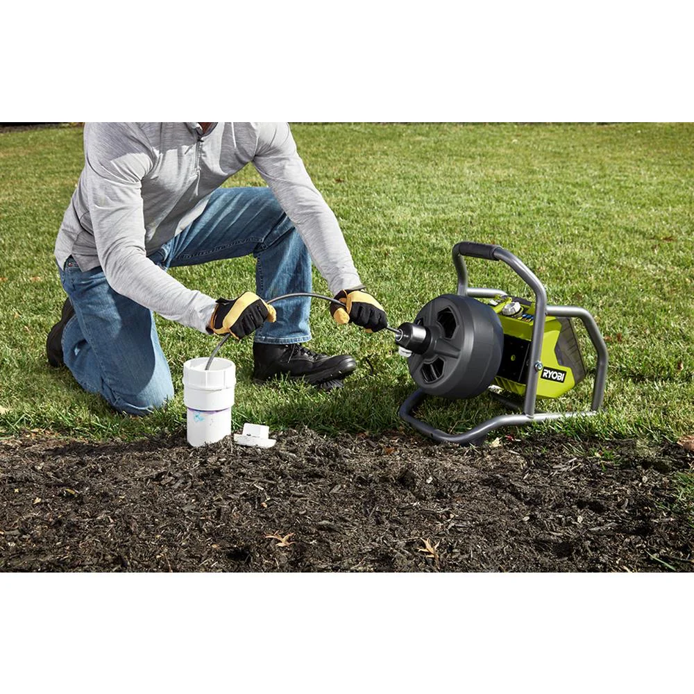 18-Volt ONE+ Hybrid Drain Auger Kit with 50 ft. Cable, 2 Ah Battery, 18-Volt Charger, and Accessories - Image 8