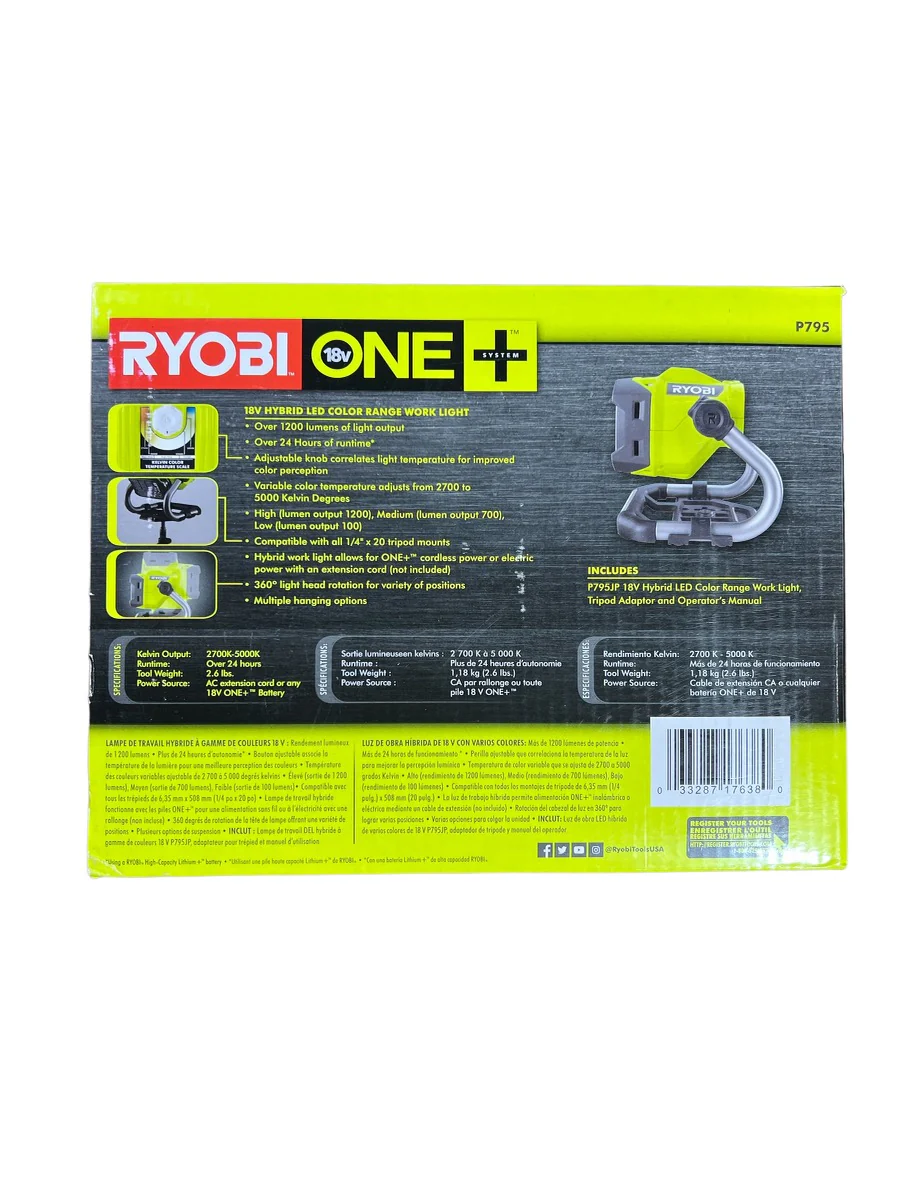 18-Volt ONE+ Hybrid LED Color Range Work Light (Tool Only) - Image 6
