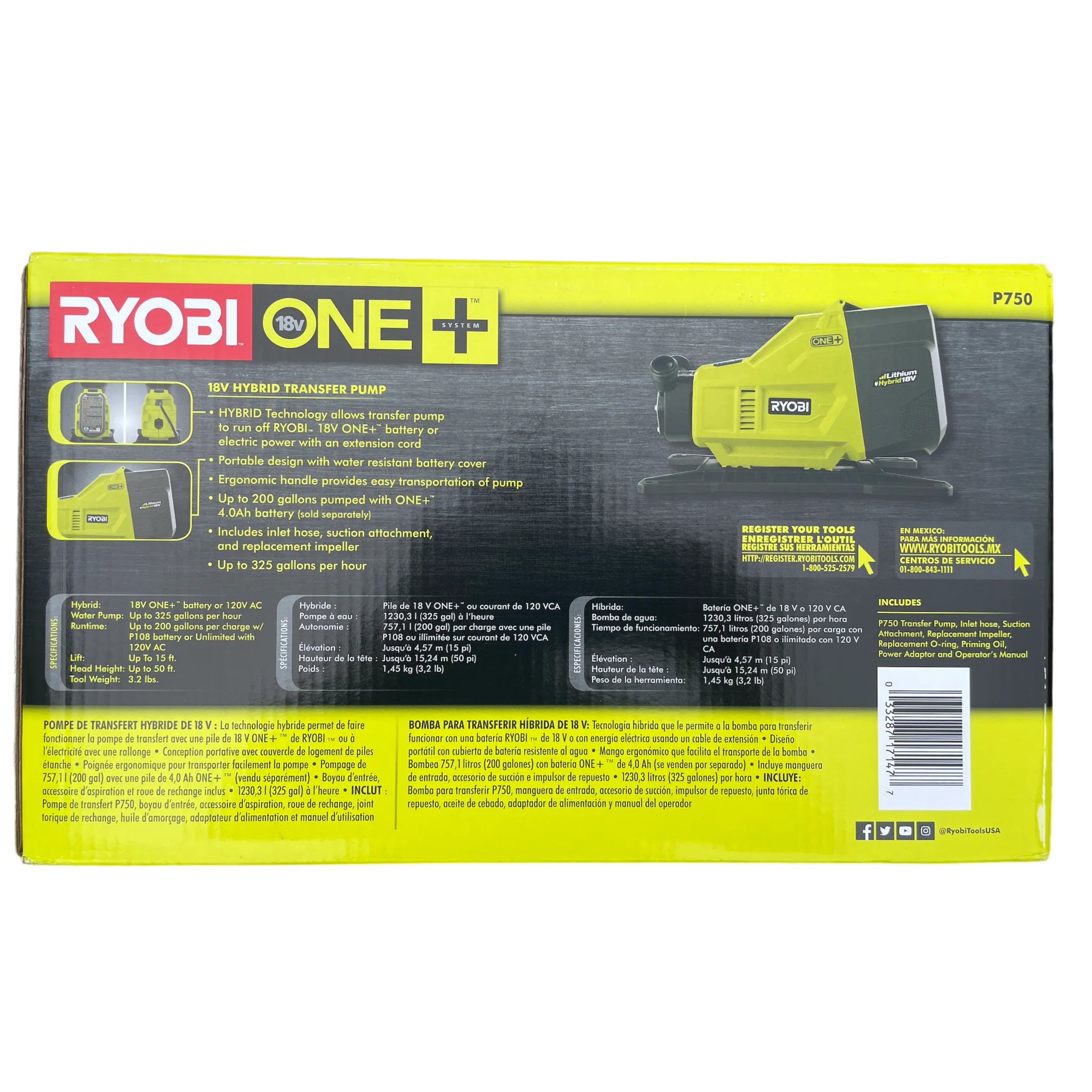 18-Volt ONE+ Hybrid Transfer Pump (Tool Only) - Image 2