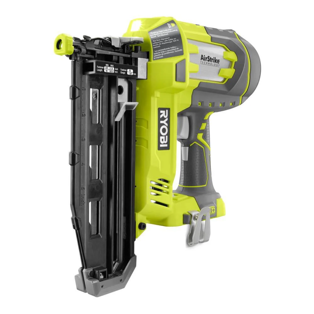 18-Volt ONE+ Lithium-Ion Cordless AirStrike 16-Gauge Cordless Straight Finish Nailer (Tool Only)