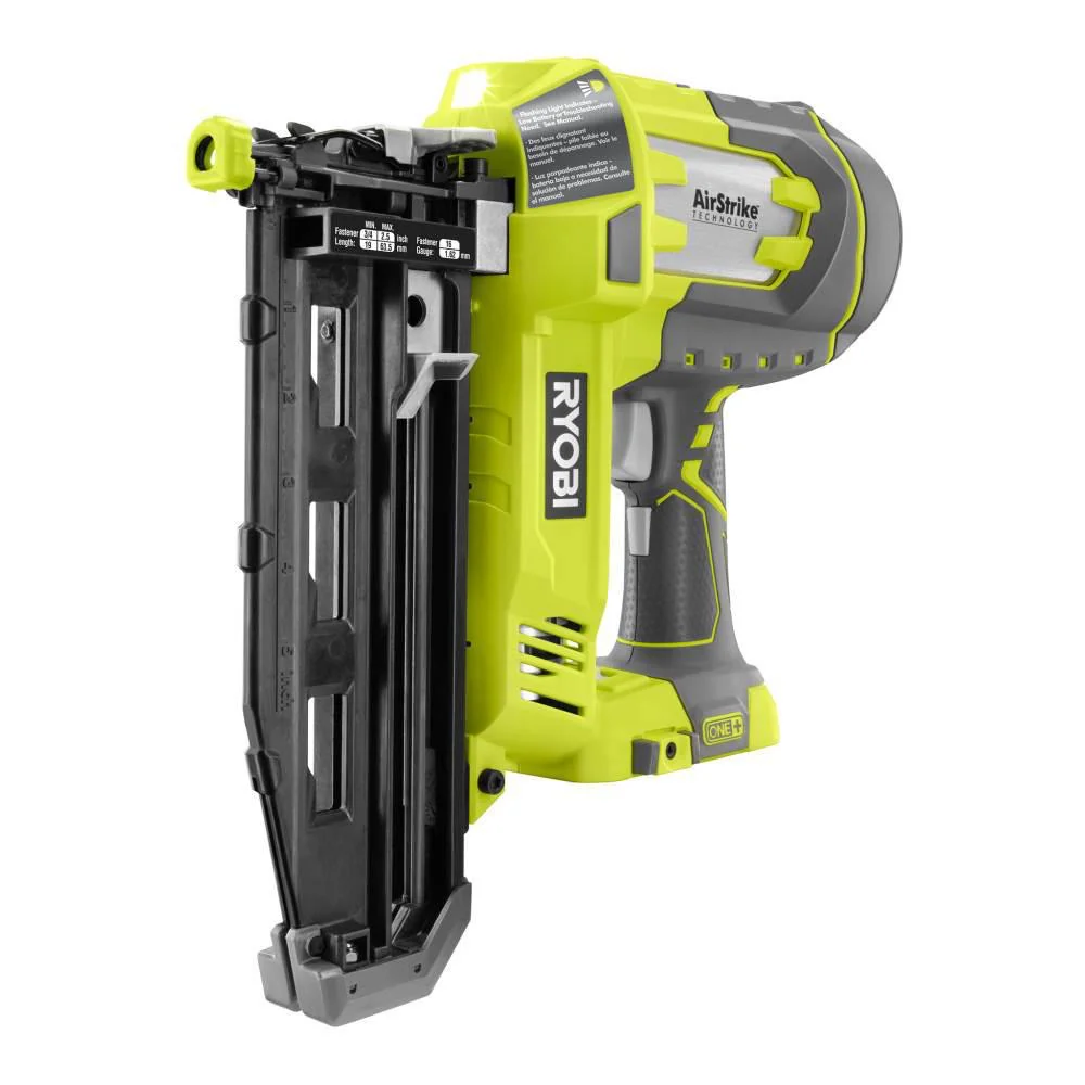 18-Volt ONE+ Lithium-Ion Cordless AirStrike 16-Gauge Cordless Straight Finish Nailer (Tool Only) - Image 3