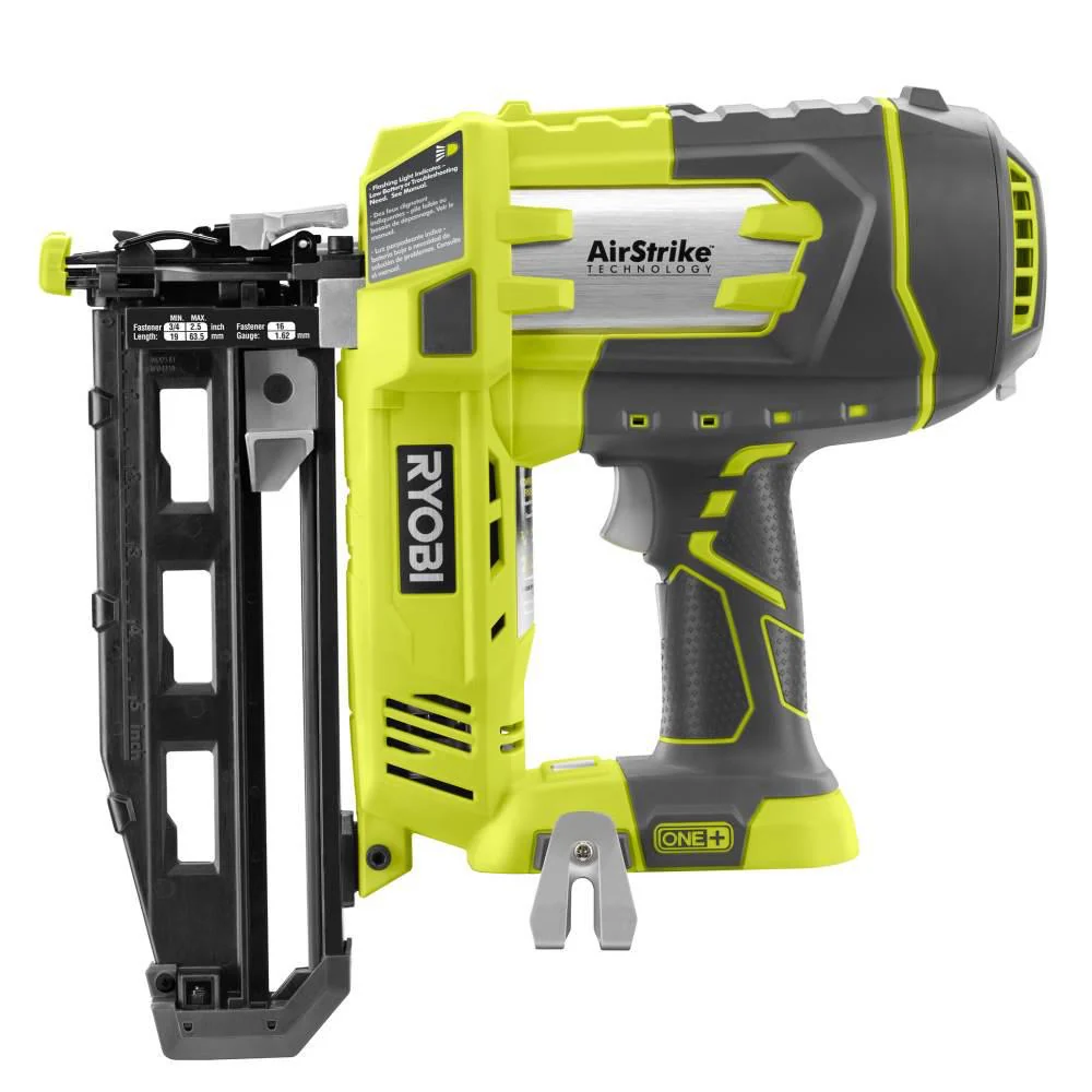 18-Volt ONE+ Lithium-Ion Cordless AirStrike 16-Gauge Cordless Straight Finish Nailer (Tool Only) - Image 4