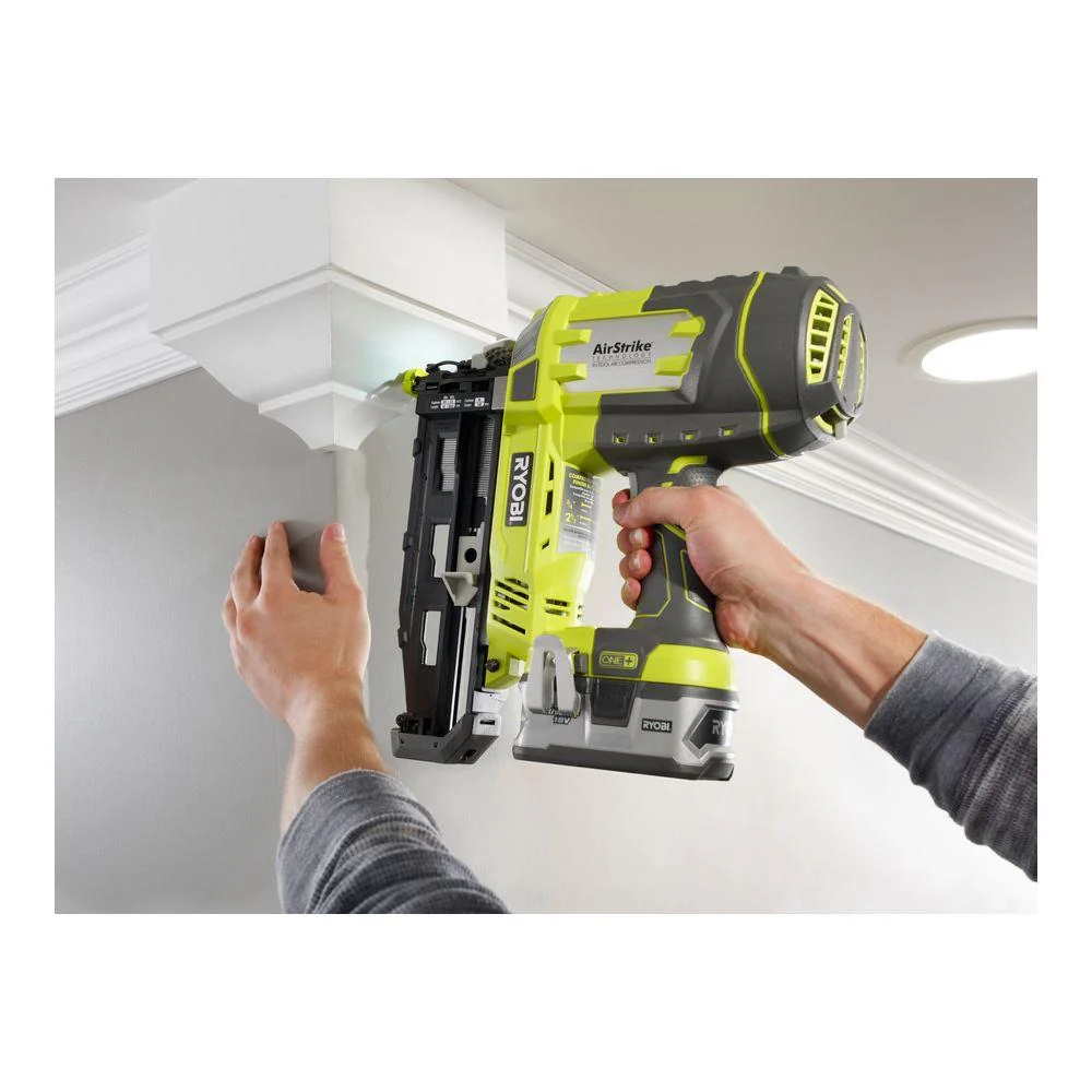 18-Volt ONE+ Lithium-Ion Cordless AirStrike 16-Gauge Cordless Straight Finish Nailer (Tool Only) - Image 8