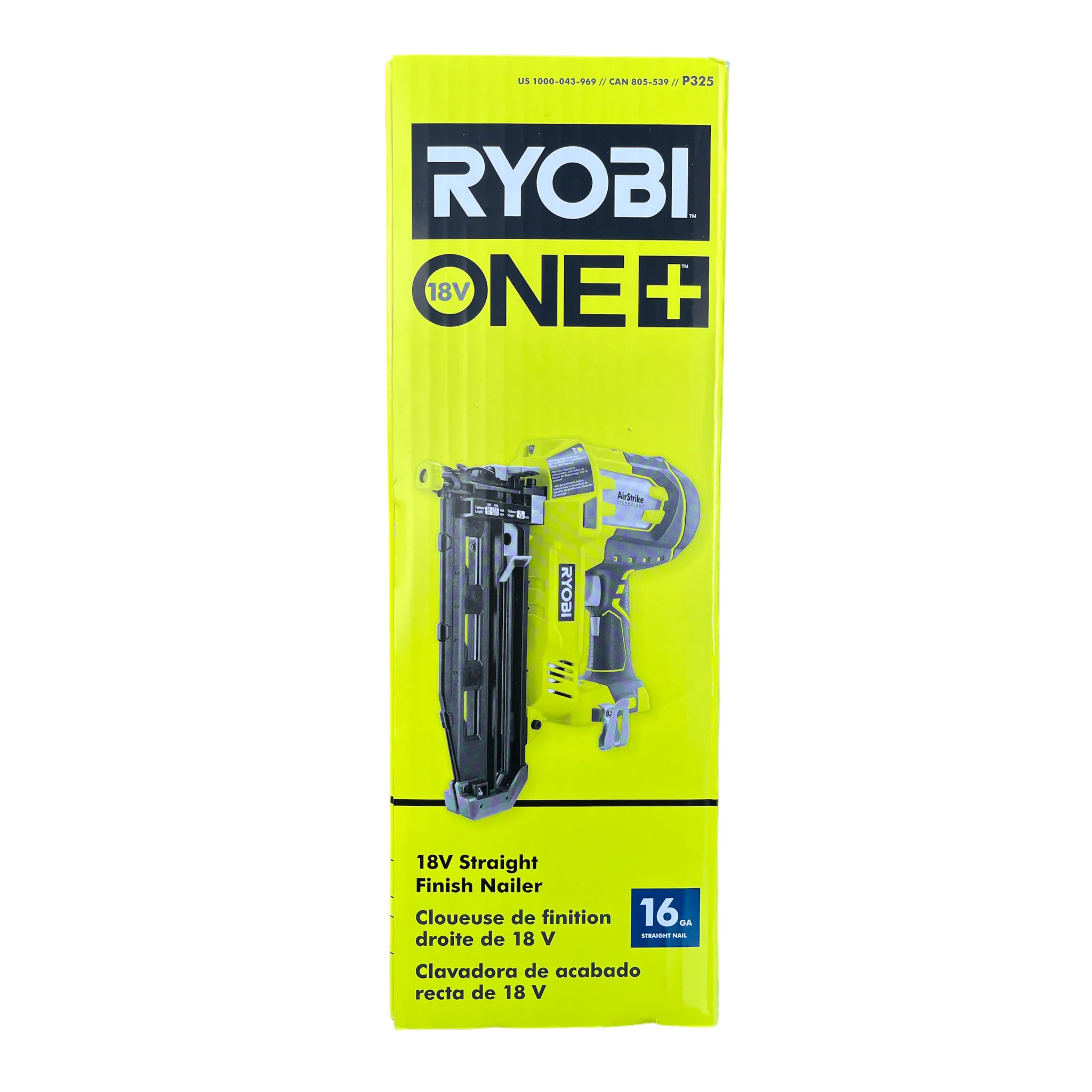 18-Volt ONE+ Lithium-Ion Cordless AirStrike 16-Gauge Cordless Straight Finish Nailer (Tool Only) - Image 4