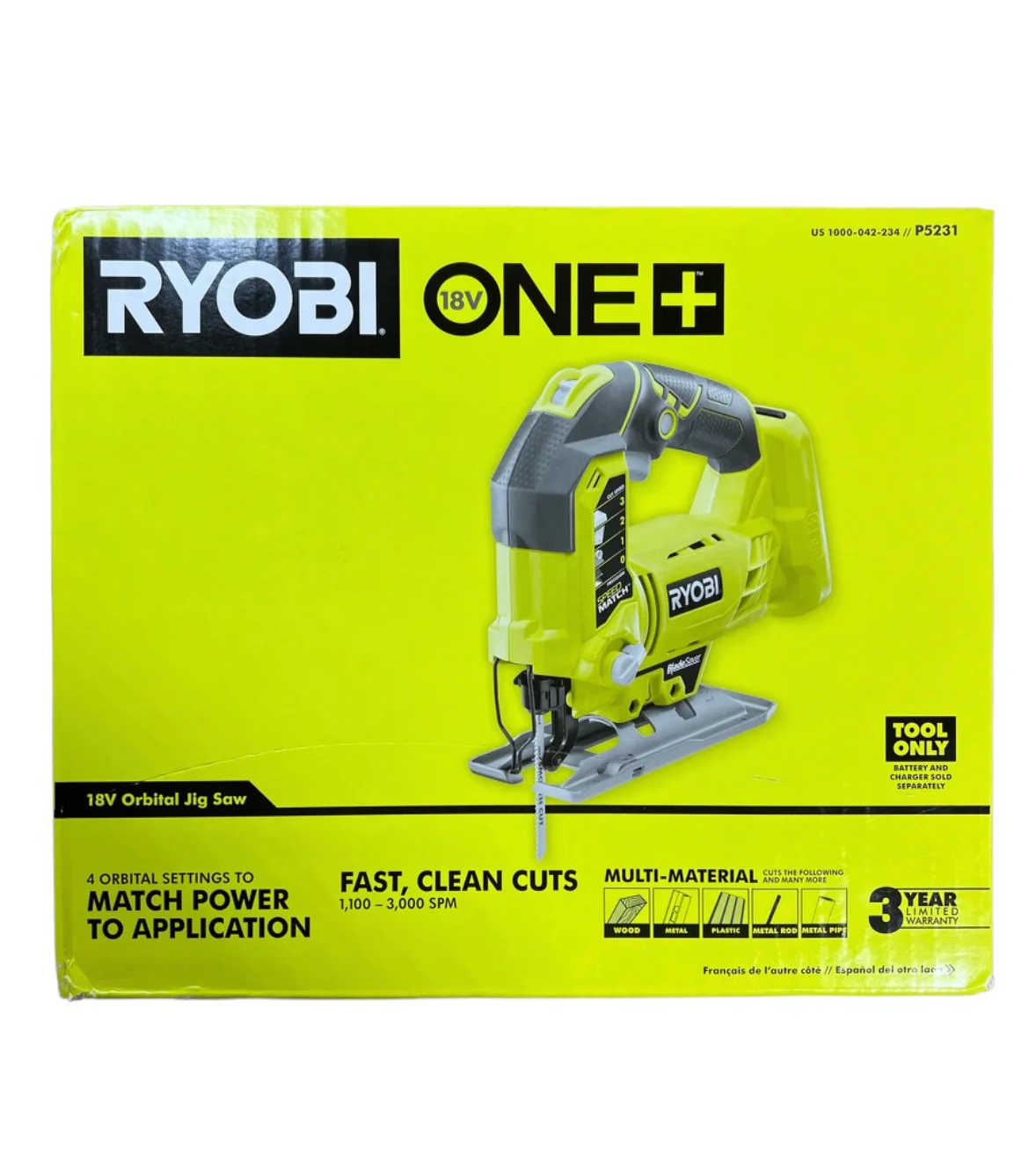 18-Volt ONE+ Lithium-Ion Cordless Orbital Jig Saw