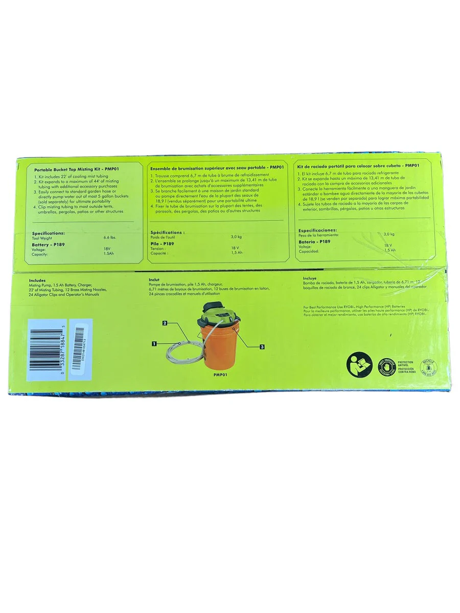 18-Volt ONE+ Portable Bucket Top Misting Kit with 1.5 Ah Battery and 18V Charger - Image 3