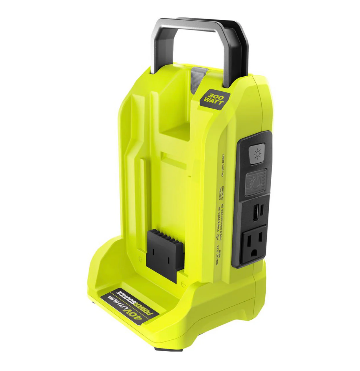 300-Watt Powered Inverter for 40-Volt Battery