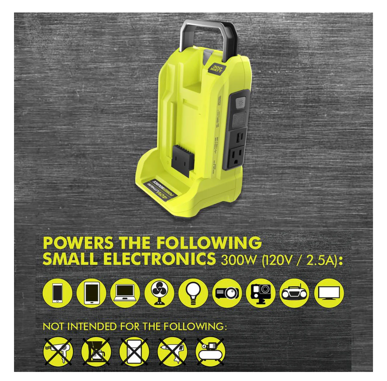 300-Watt Powered Inverter for 40-Volt Battery - Image 8