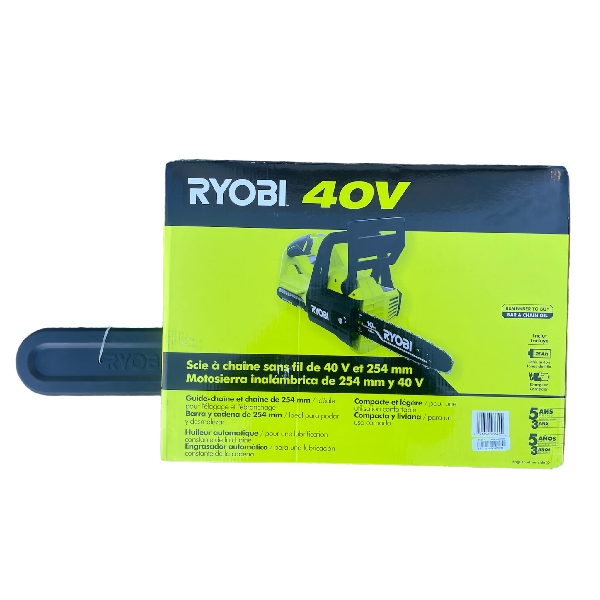 40-Volt 10 in. Cordless Battery Chainsaw with 2.0 Ah Battery and Charger - Image 2