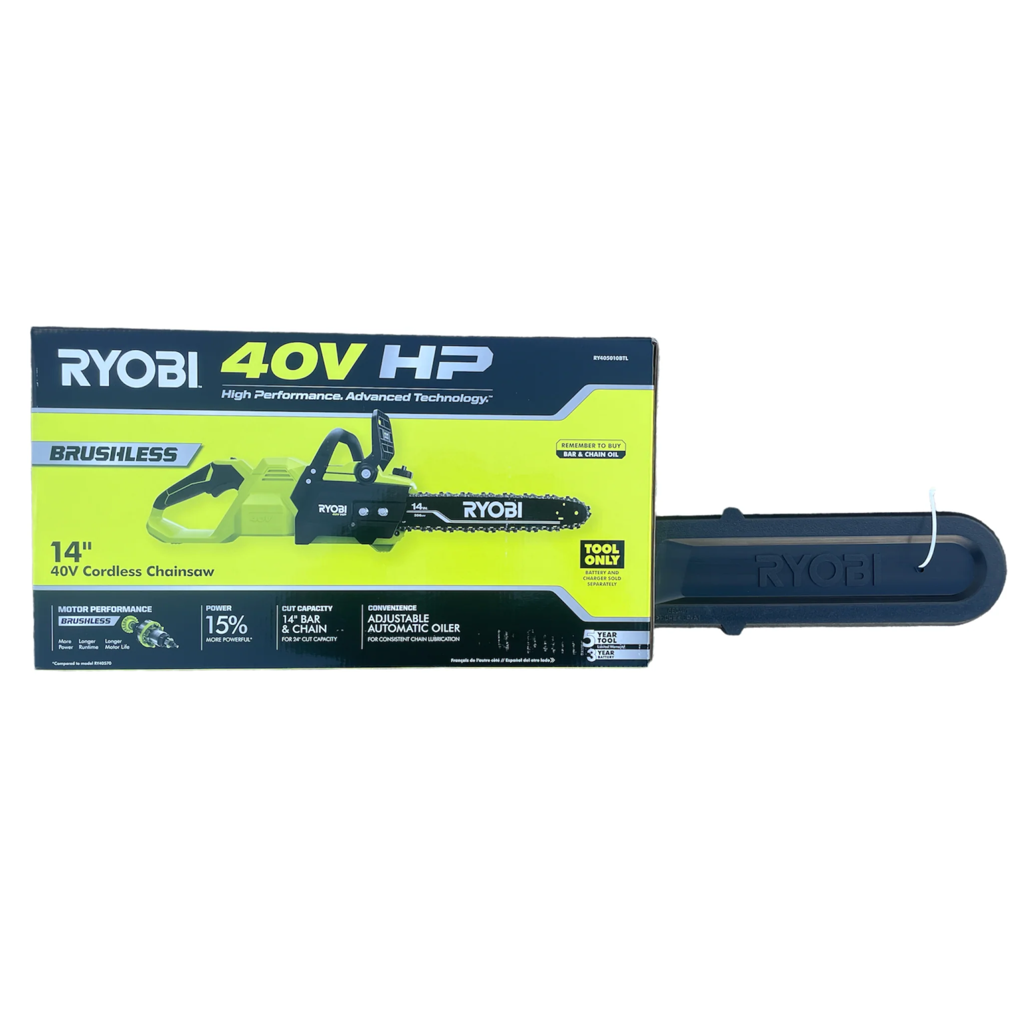 40-Volt HP Brushless 14 in. Cordless Battery Chainsaw (Tool Only) - Image 3