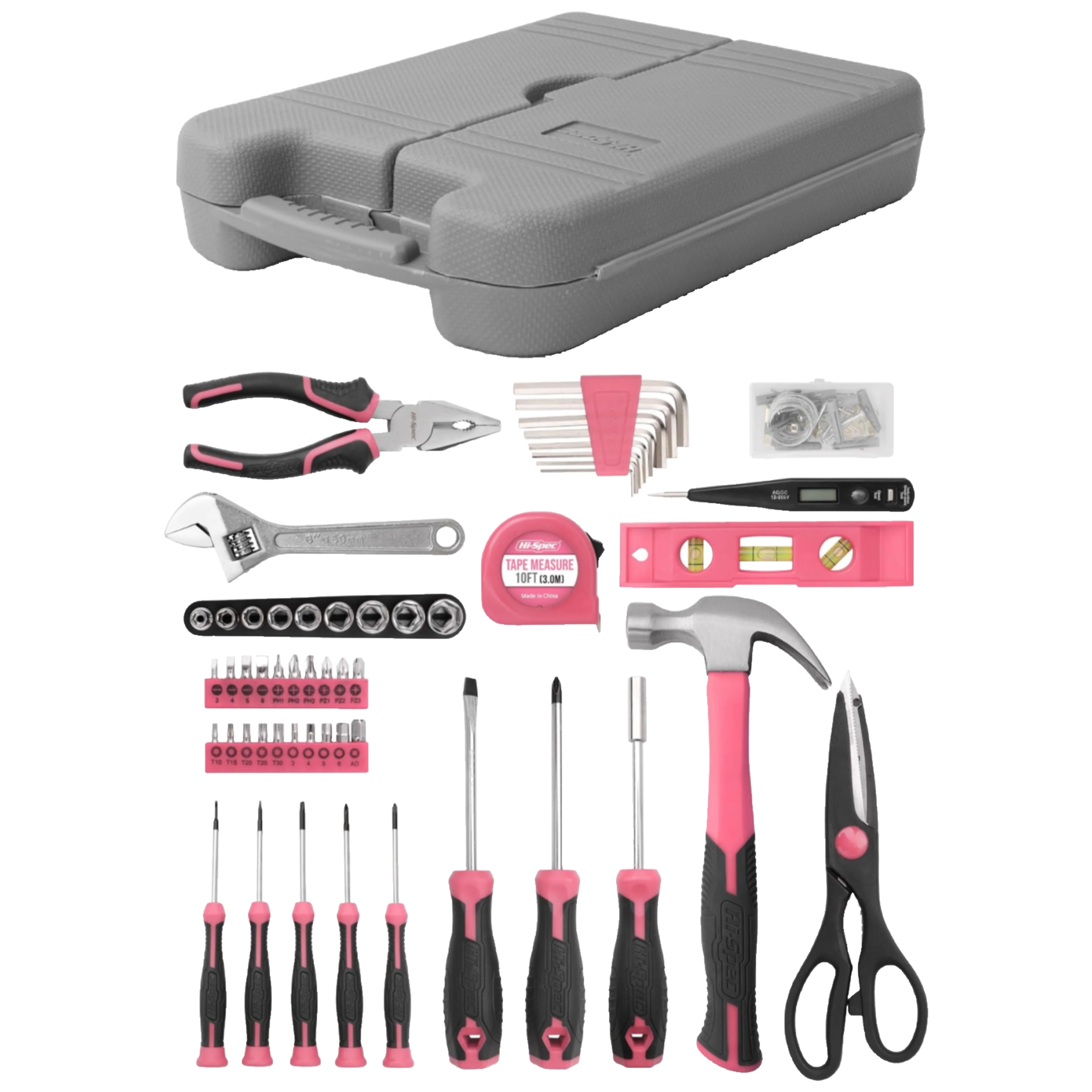 54 Piece Home & Office Pink Tool Kit - Image 2