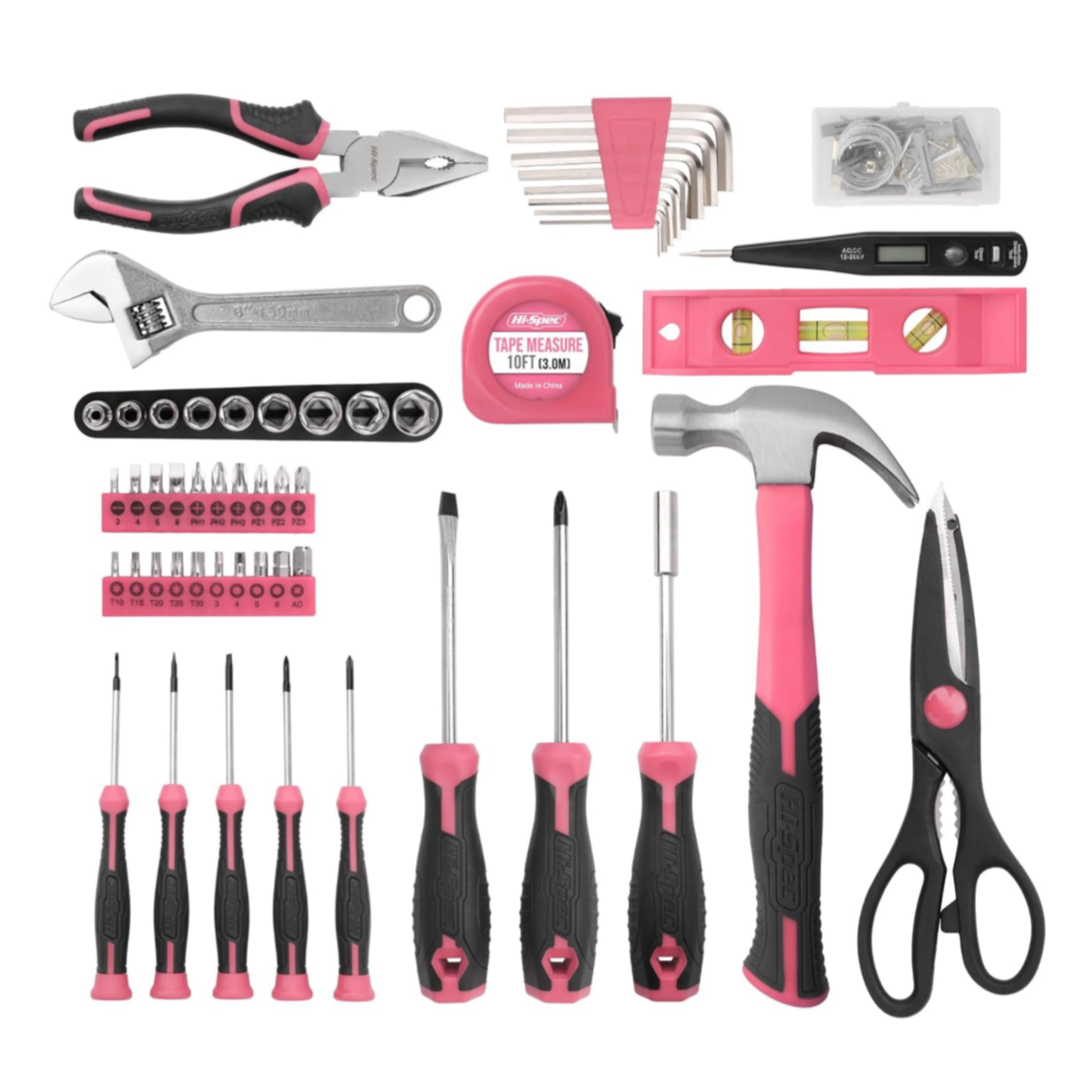 54 Piece Home & Office Pink Tool Kit - Image 3