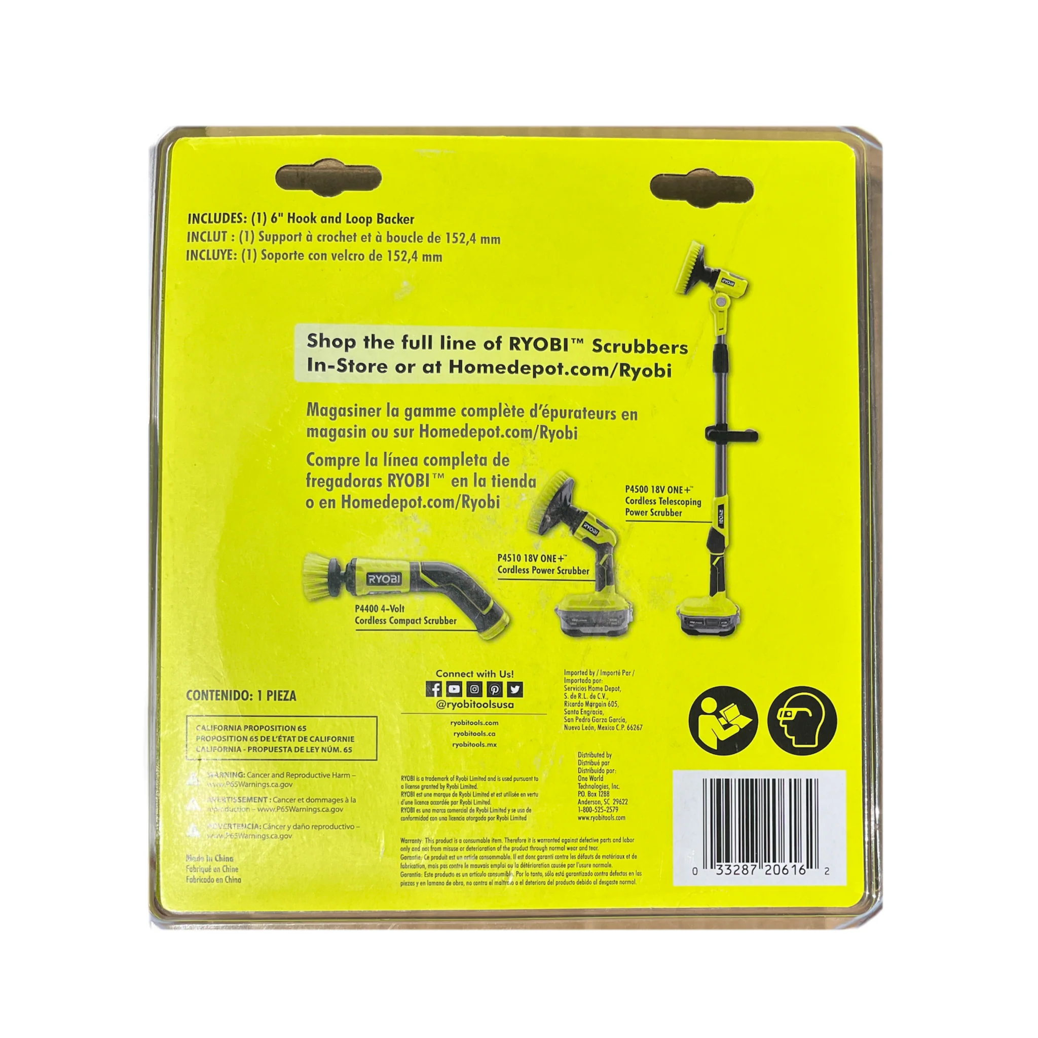 6 in. Hook and Loop Backer for RYOBI P4400, P4500 and P4510 Scrubber Tools - Image 2