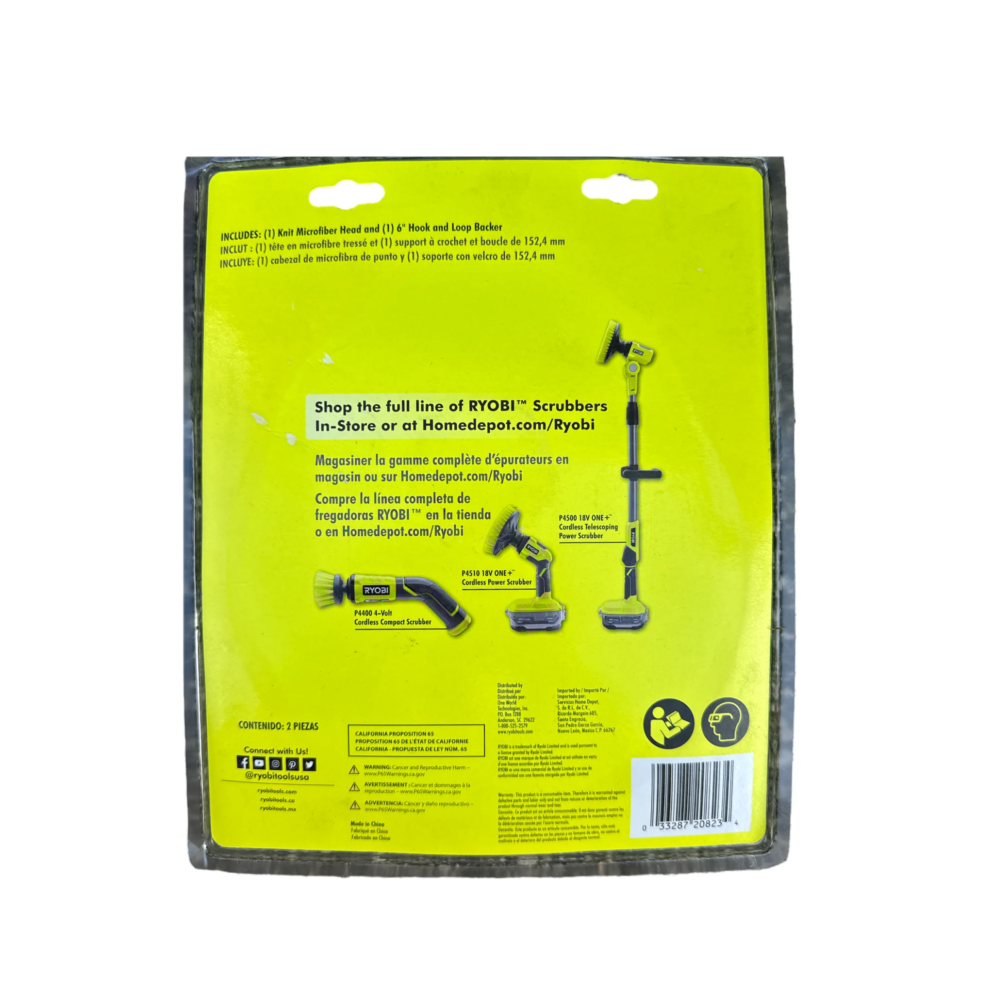 6in. 2-Piece Knit Microfiber Kit for RYOBI P4500 and P4510 Scrubber Tools - Image 2