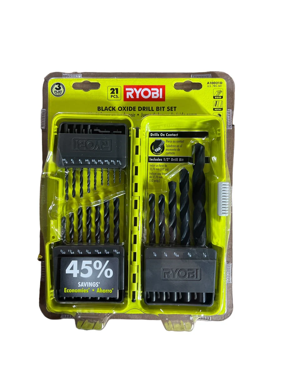 CLEARANCE Black Oxide Drill Bit Set (21-Piece)