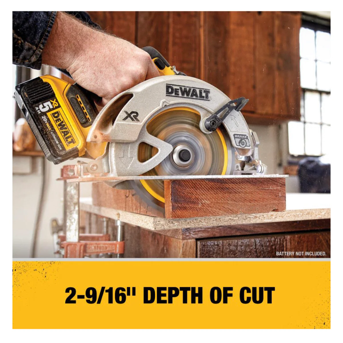 DEWALT 20-Volt MAX Lithium-Ion Cordless Brushless 7-1/4 in. Circular Saw with Brake (Tool-Only) - Image 3