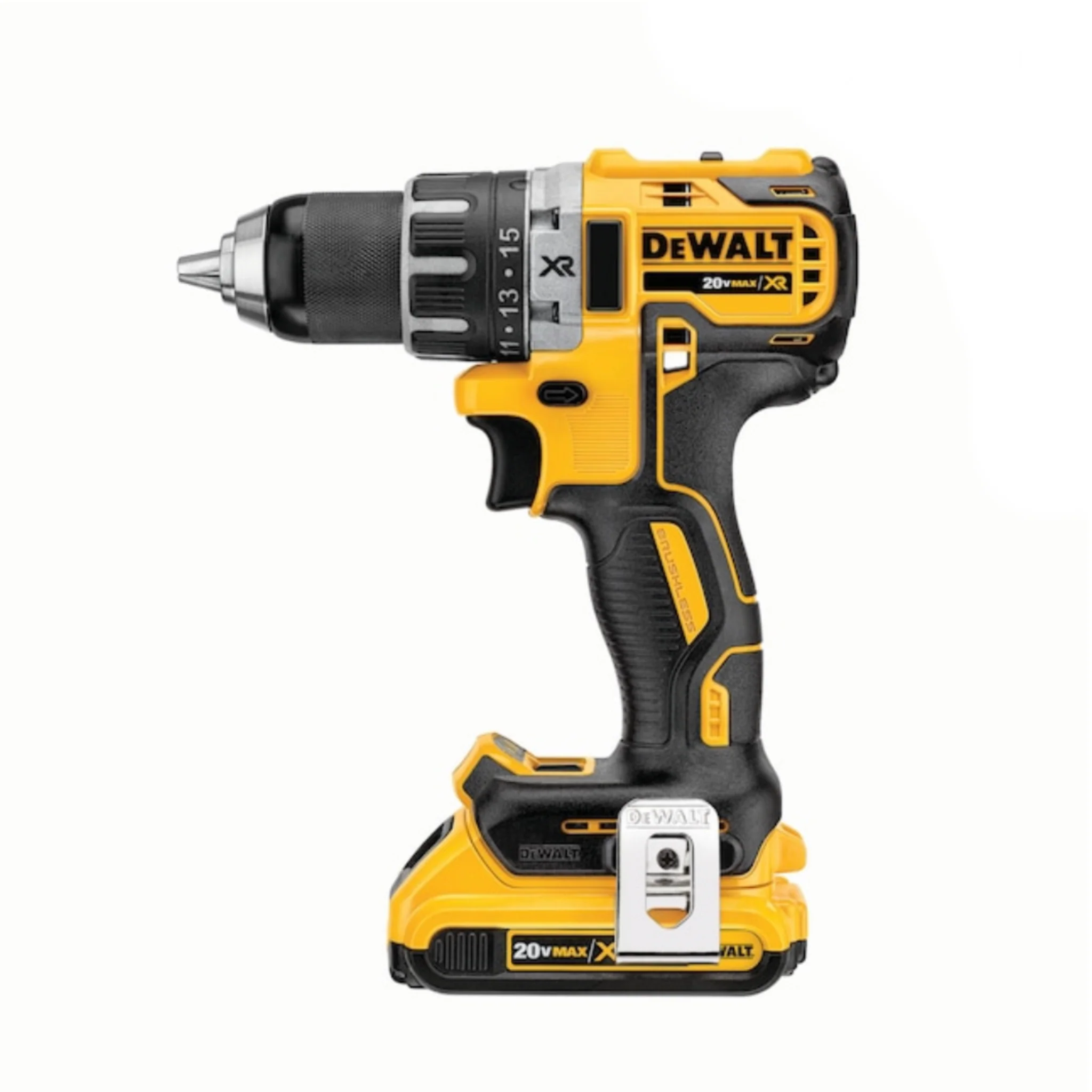 DEWALT XR 20-volt 1/2-in Brushless Cordless Drill (2 Li-ion Batteries Included and Charger Included) - Image 2