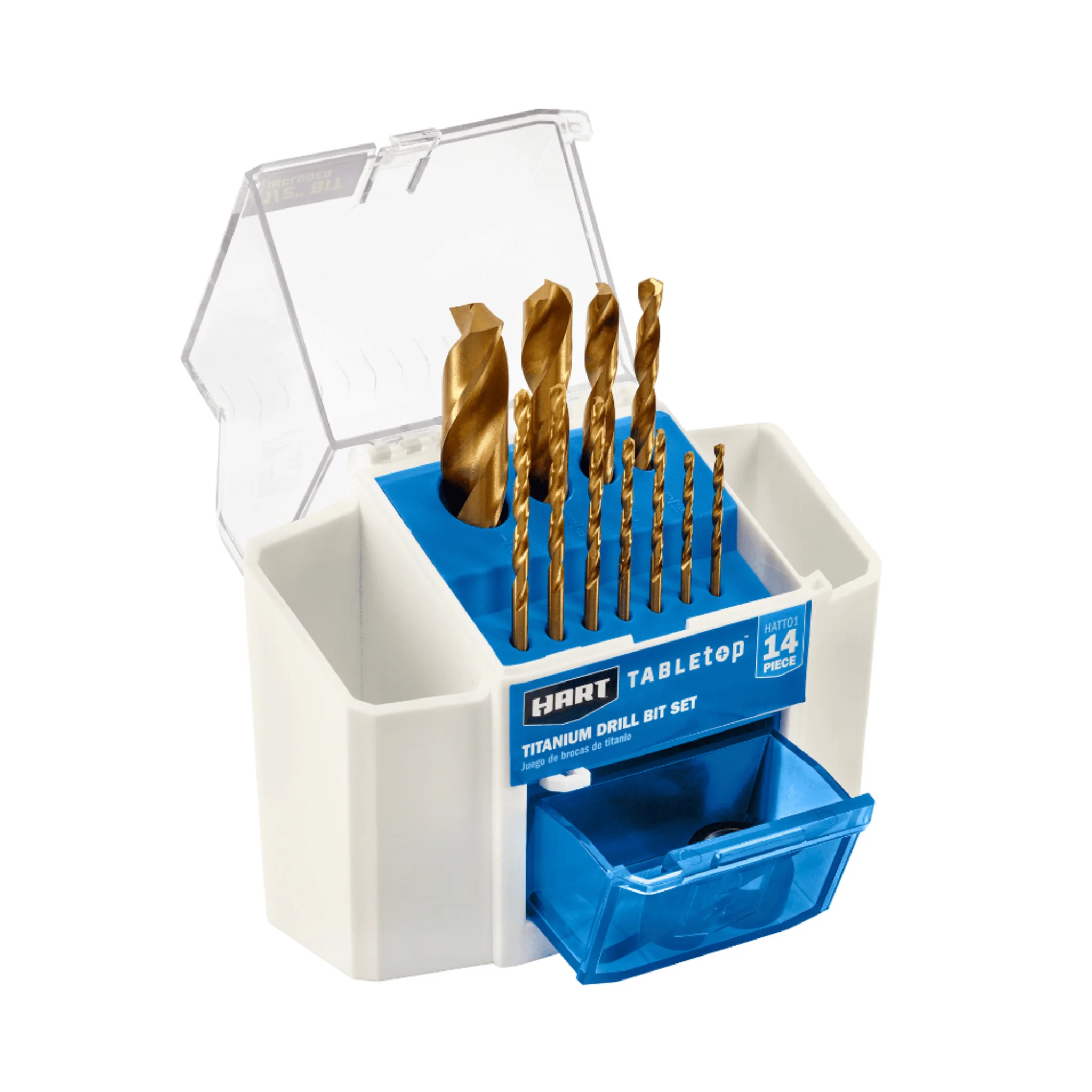 HART 14-Piece Titanium Drill Bit Set with Storage - Image 2