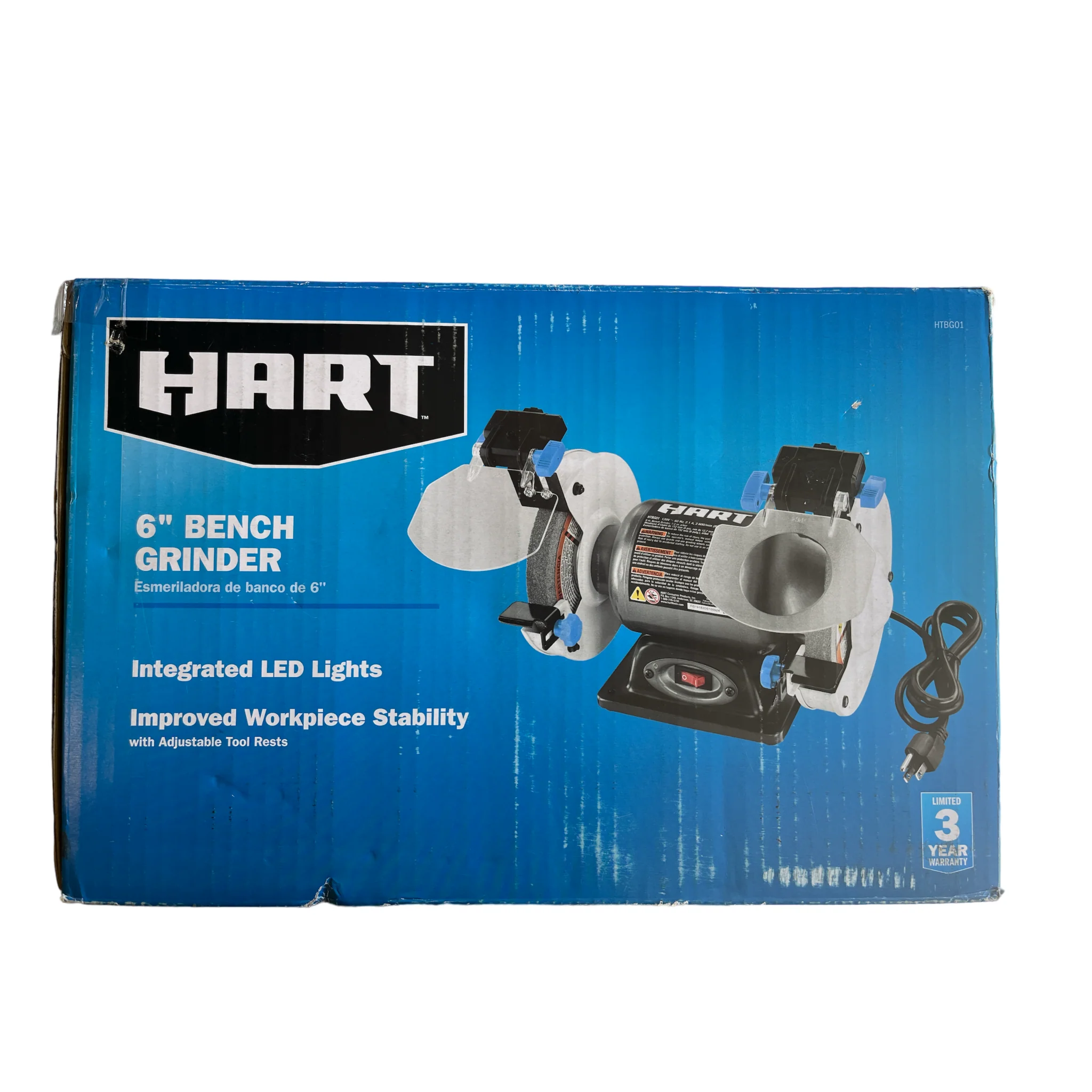 HART 2.1 Amp 6 in. Grinder with LED Lights