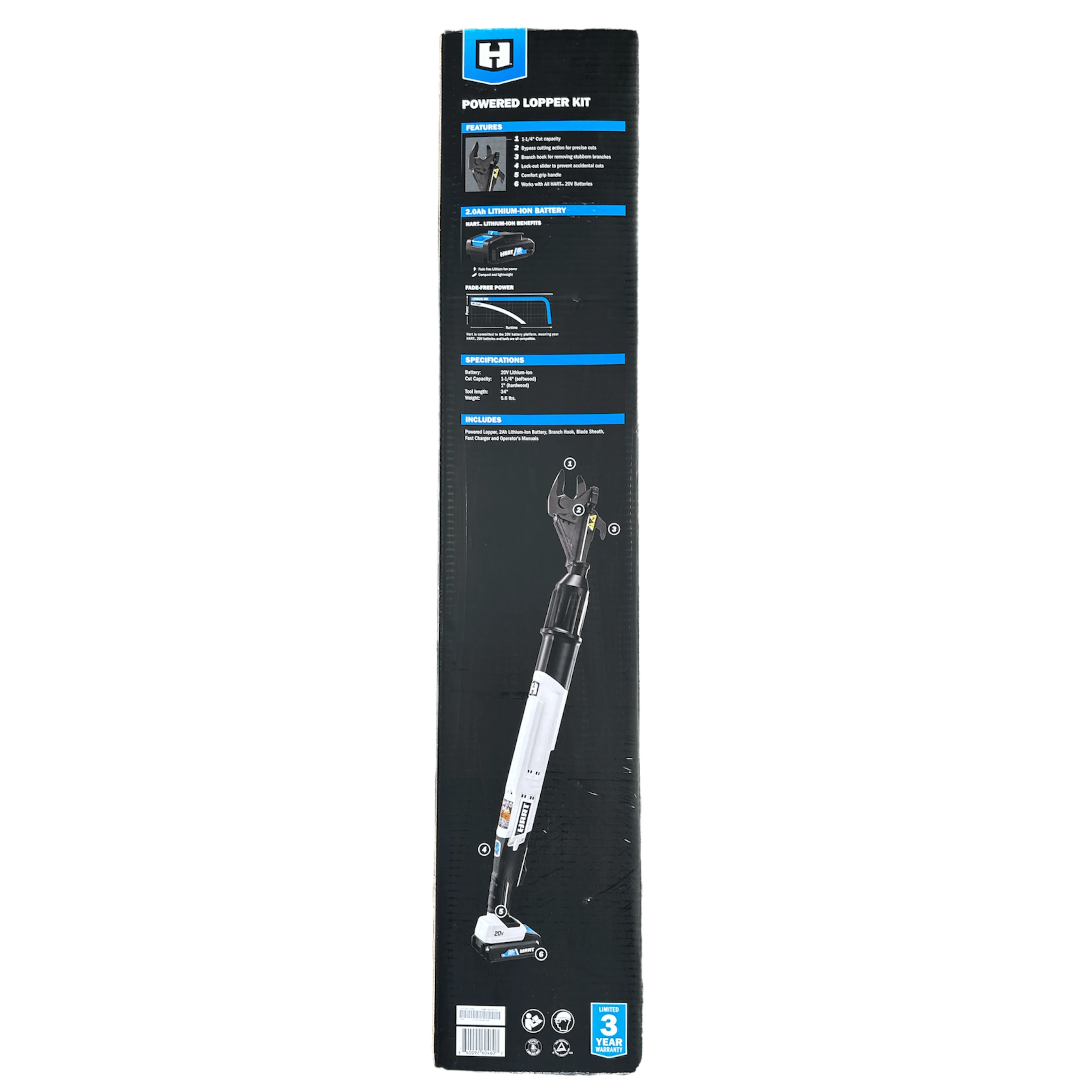 CLEARANCE HART 20-Volt Battery Operated Lopper (1) 2.0 Lithium-Ion Battery & Charger - Image 2