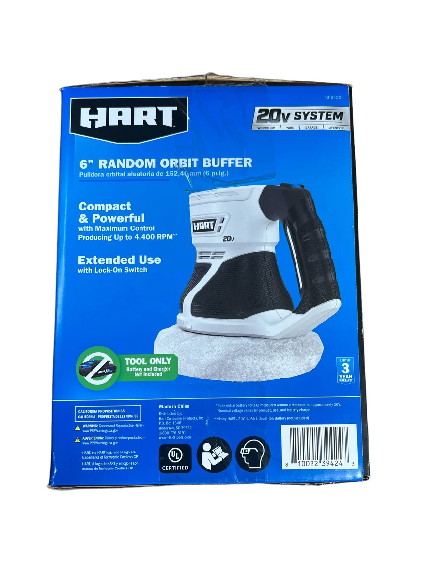 HART 20-Volt Cordless 6-inch Buffer (Tool Only) - Image 9