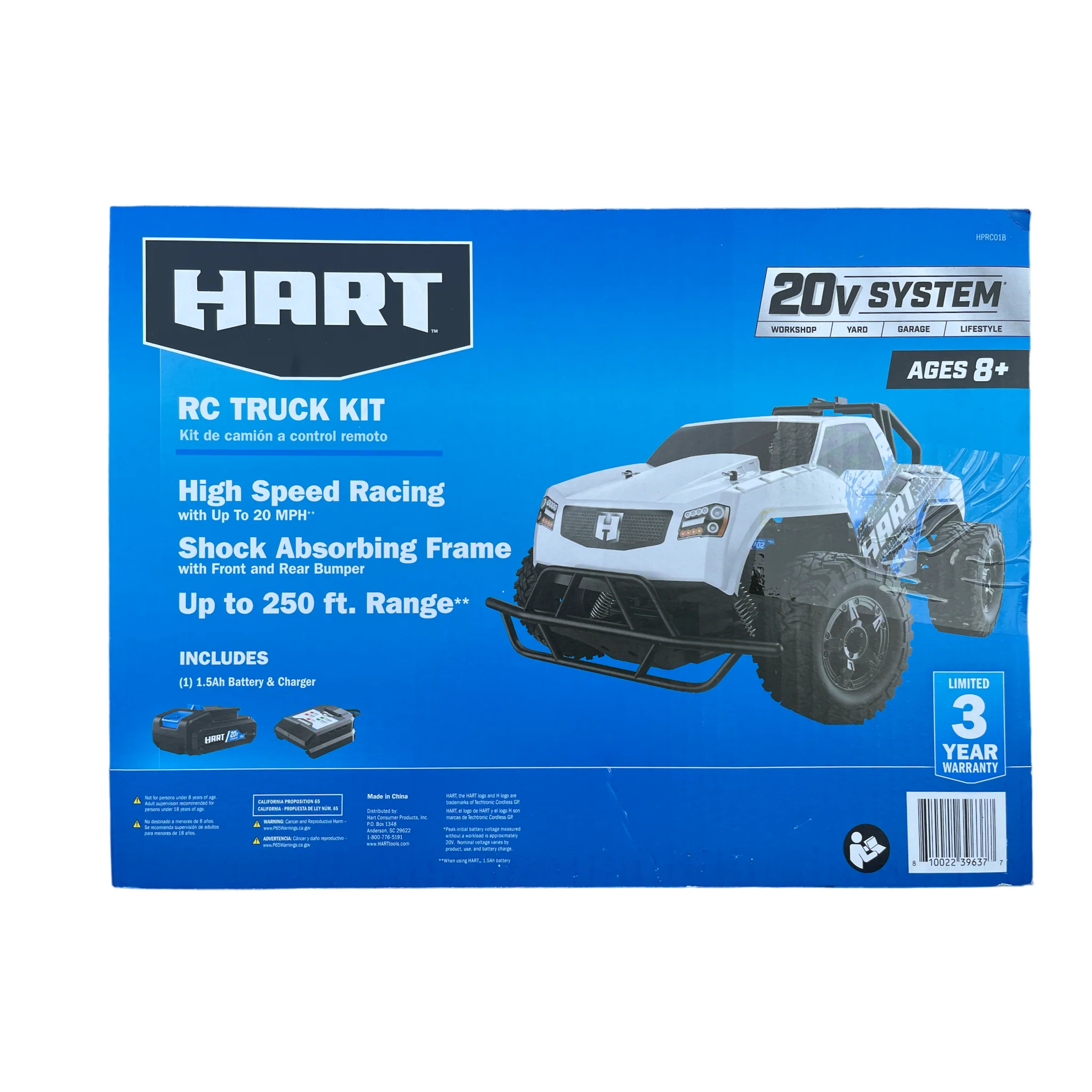 HART 20 Volt Cordless RC Truck Kit (1.5aH Battery and Charger) - Image 4