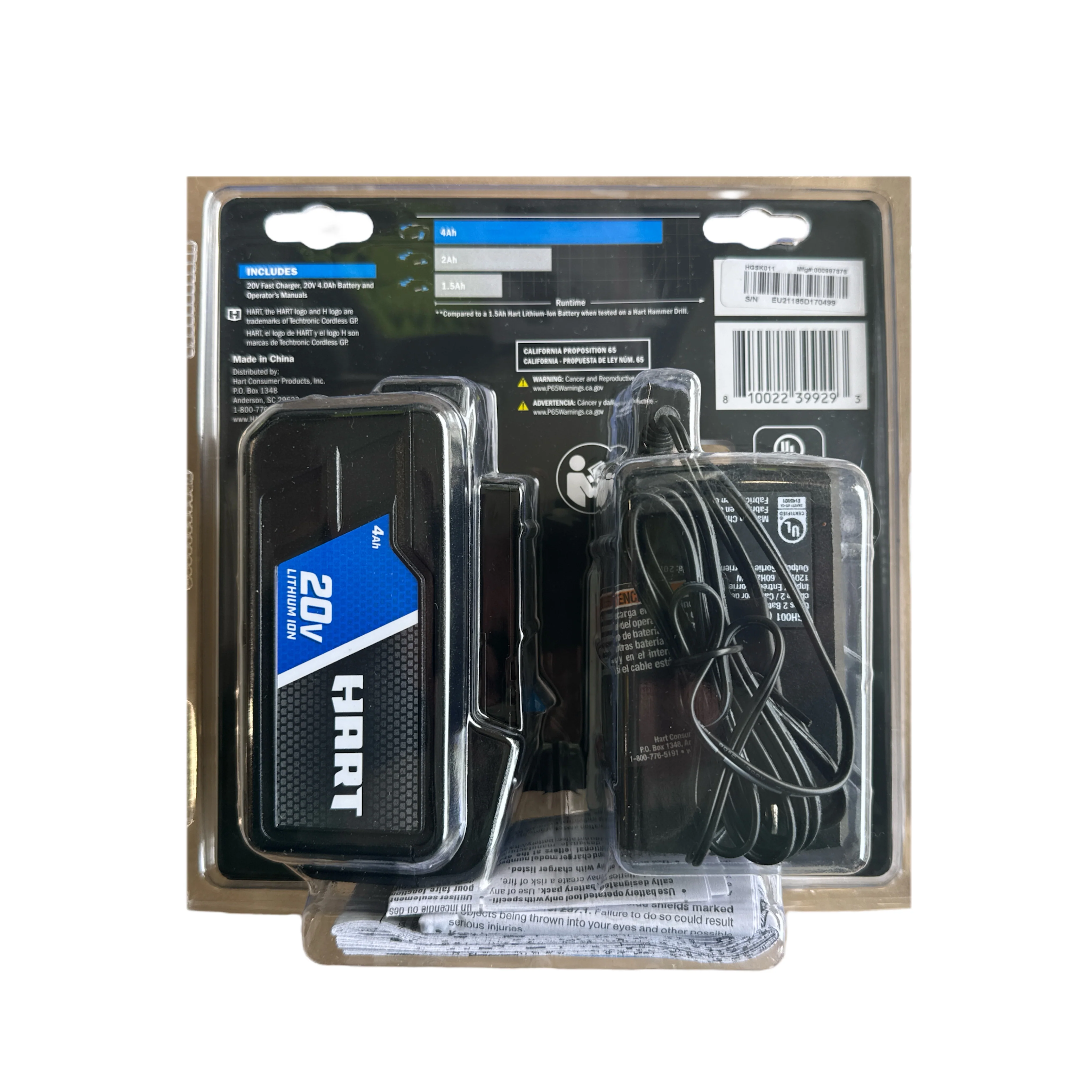 HART 20-Volt Lithium-Ion 4.0Ah Battery and 2 Amp Fast Charger Kit - Image 3
