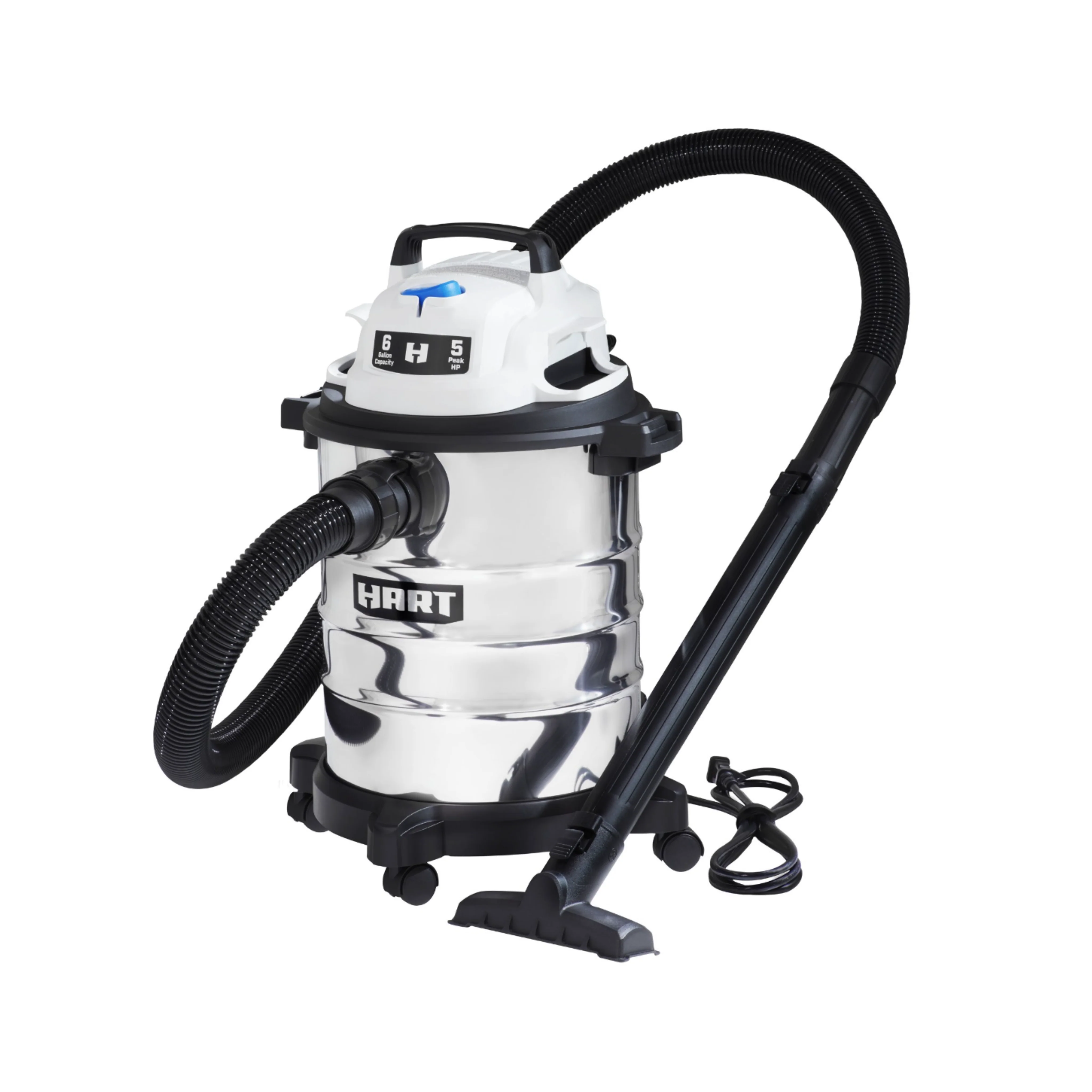 HART 6-Gallon Stainless Steel Wet/Dry Vacuum - Image 2