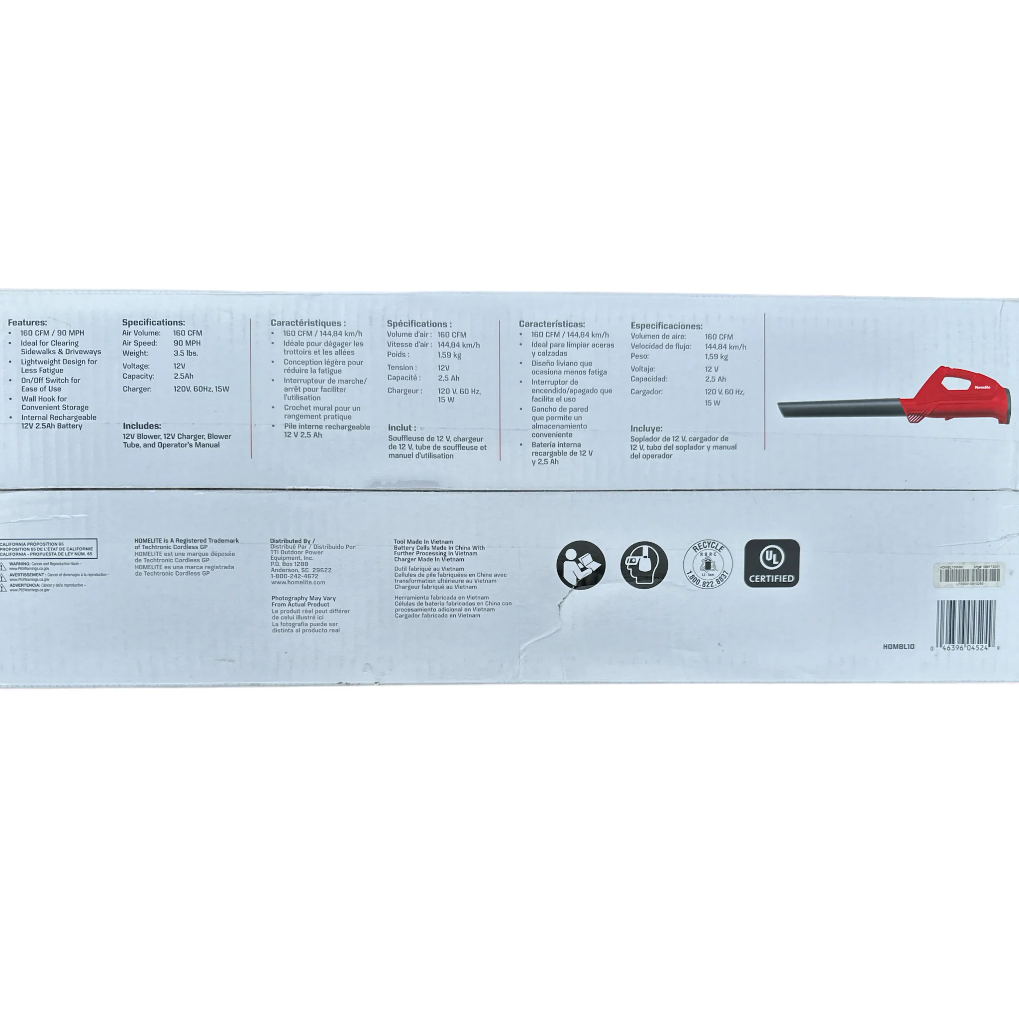 CLEARANCE 12-Volt 90 MPH 160 CFM Cordless Blower with 2.5 Ah Battery and Charger - Image 2