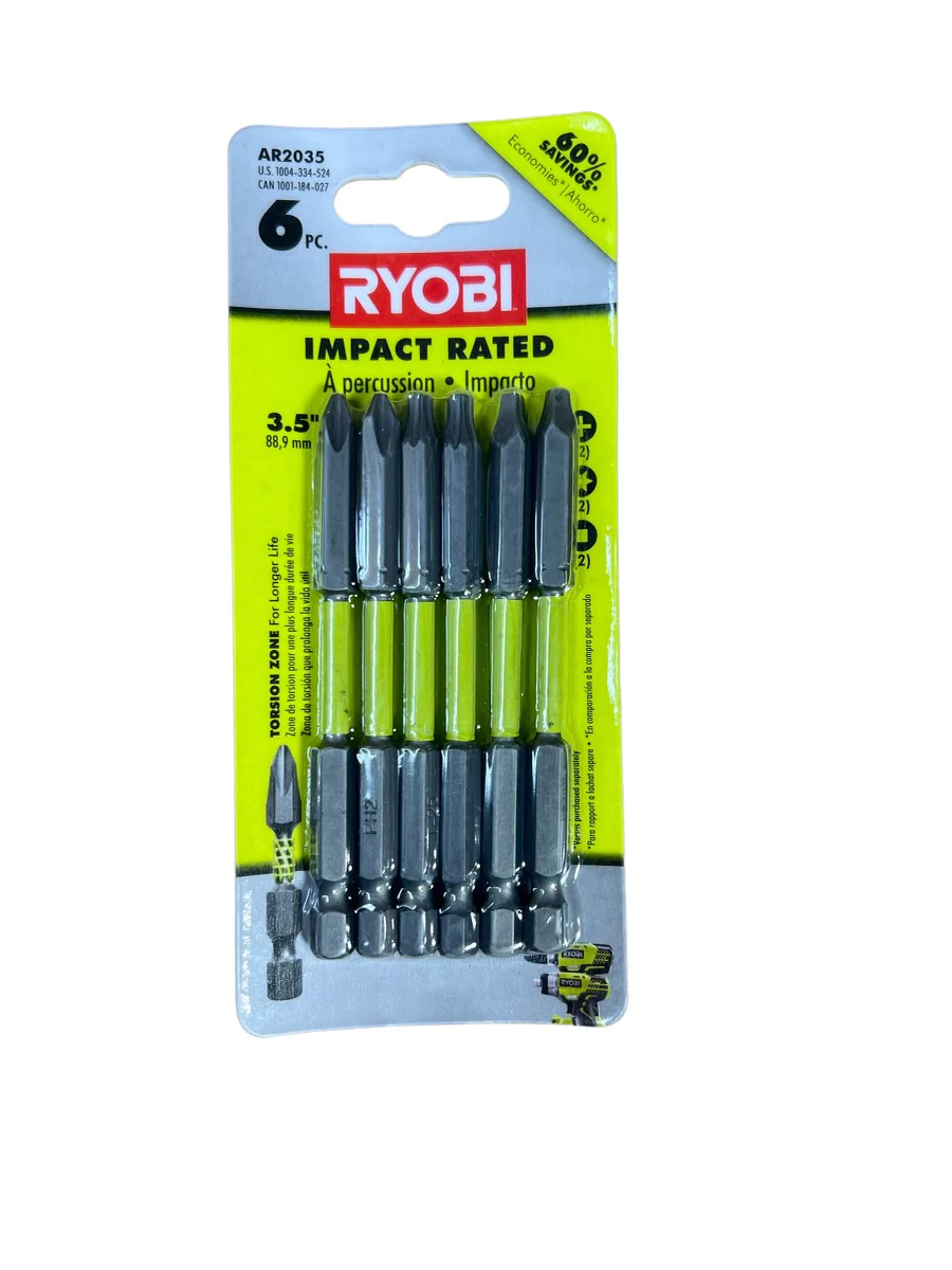 Impact Rated Bi-Metal 3-1/2 in. Driving Assortment Bit Set (6-Piece)