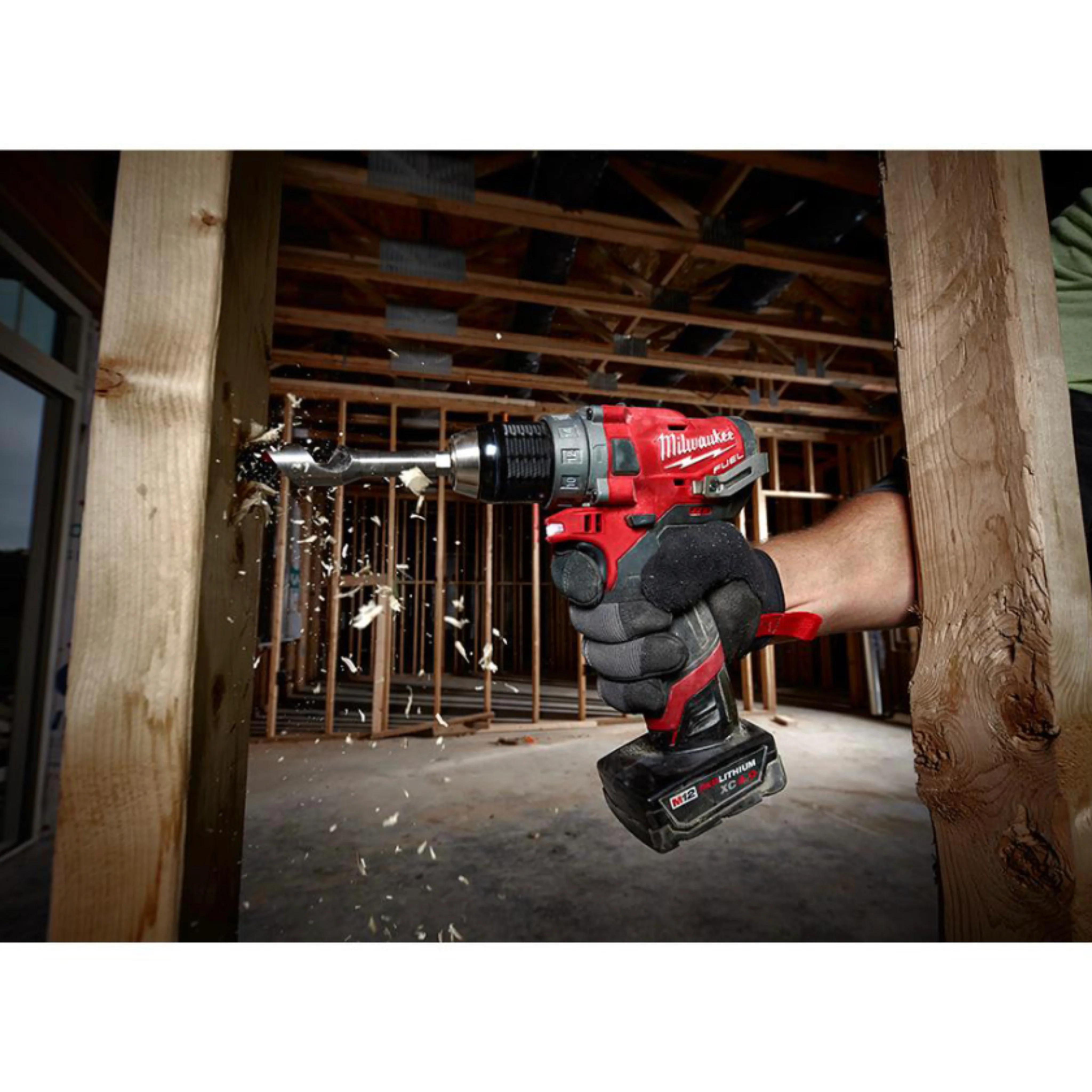 Milwaukee M12 FUEL 12-Volt Lithium-Ion Brushless Cordless Hammer Drill Driver Kit w/ 2 Batteries and Bag - Image 11