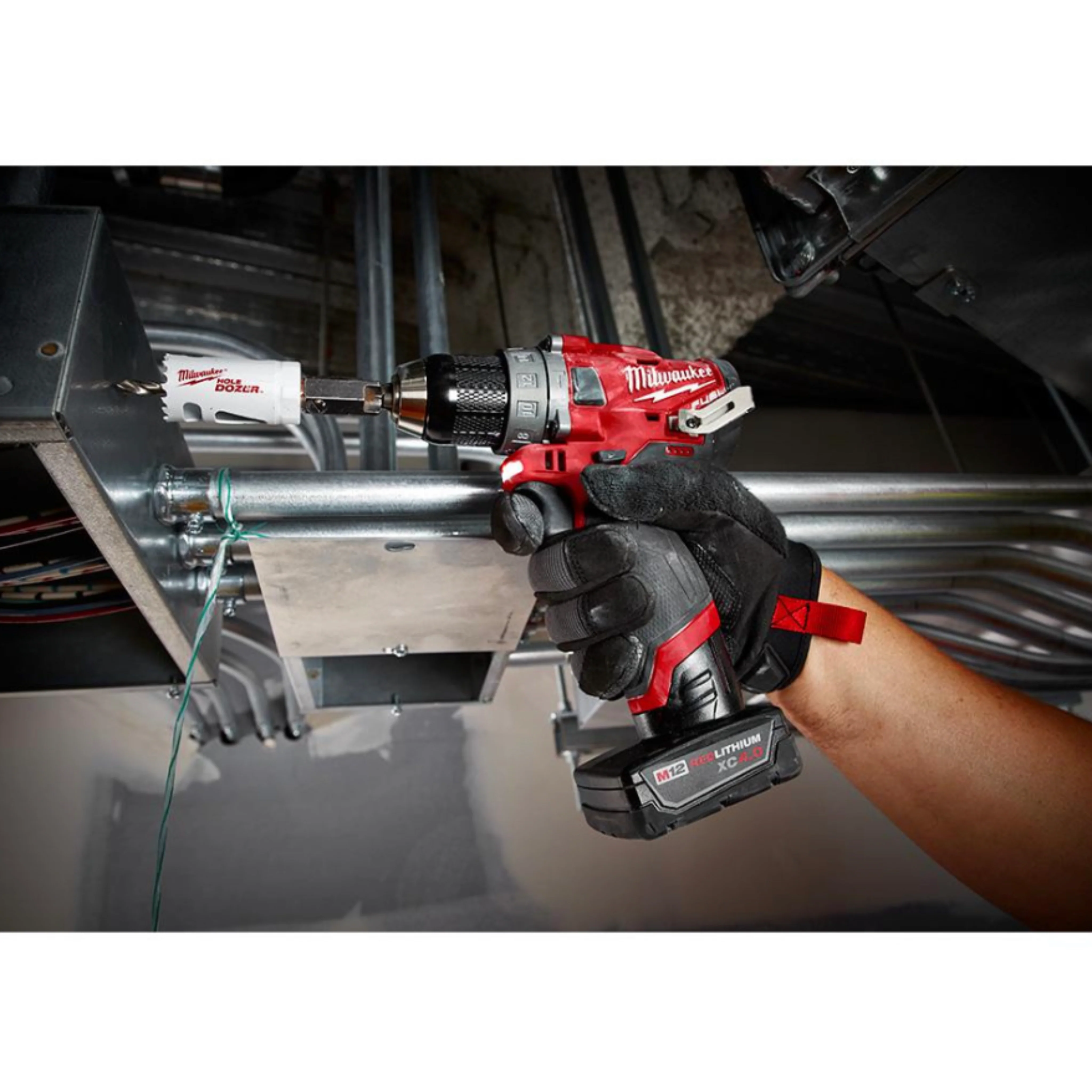 Milwaukee M12 FUEL 12-Volt Lithium-Ion Brushless Cordless Hammer Drill Driver Kit w/ 2 Batteries and Bag - Image 12