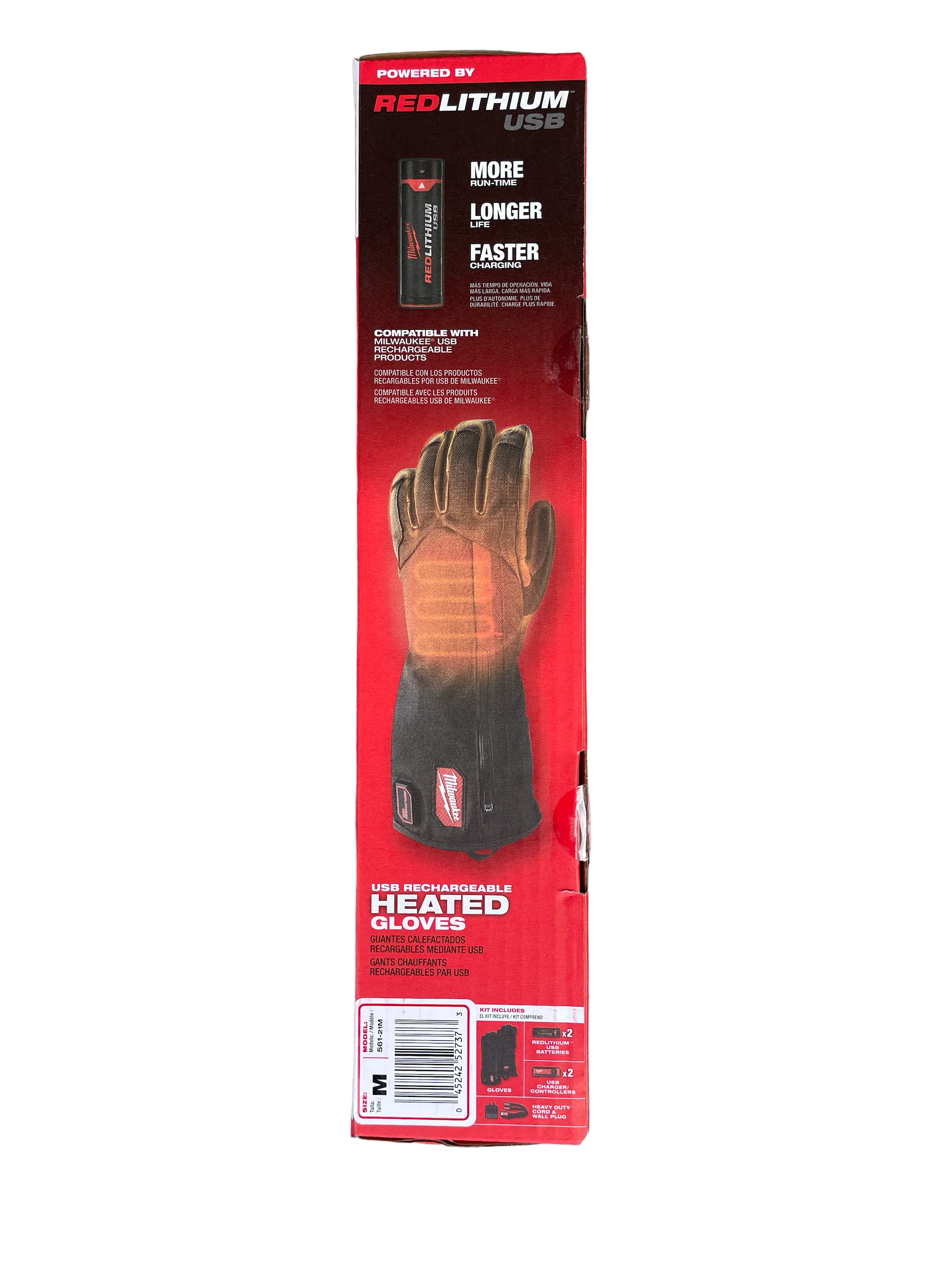 Milwaukee Medium Rechargeable Heated Gloves with REDLITHIUM USB Battery and Charger - Image 2