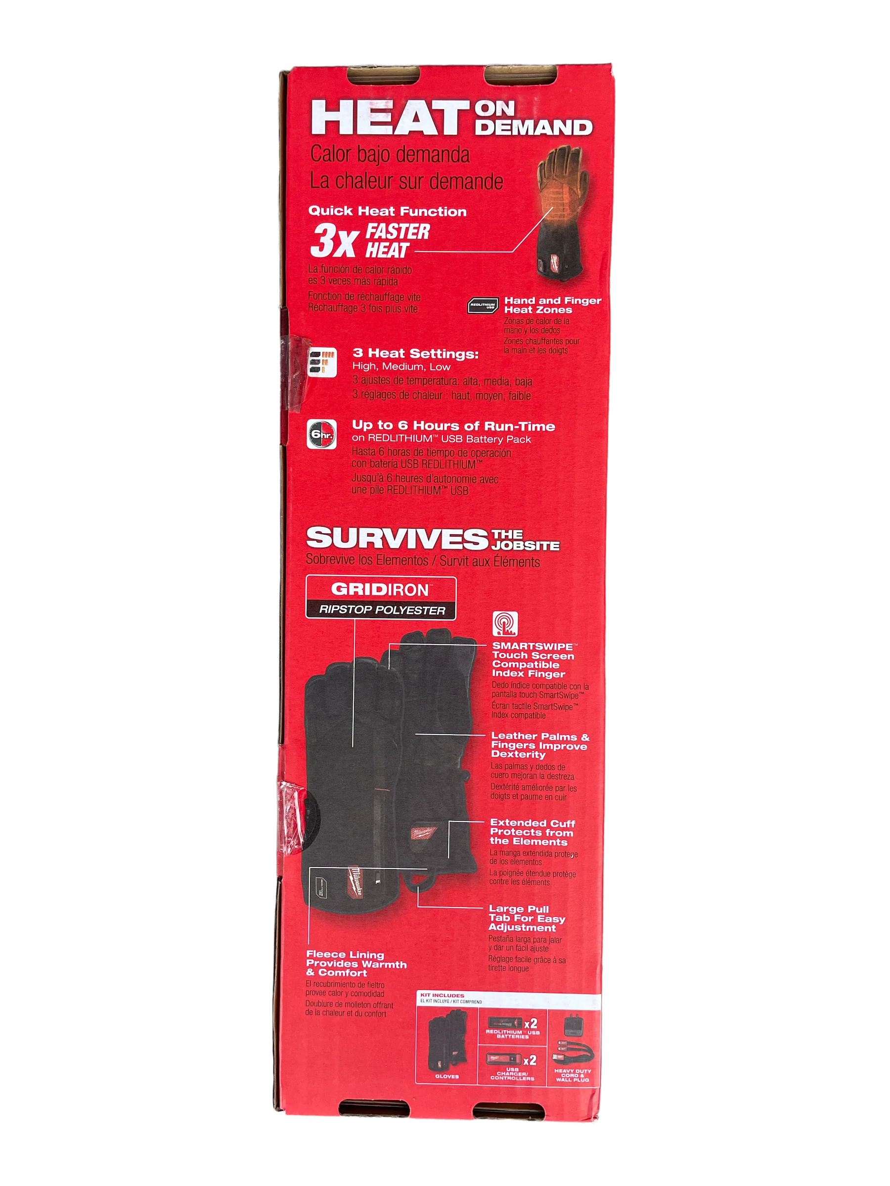 Milwaukee Medium Rechargeable Heated Gloves with REDLITHIUM USB Battery and Charger - Image 3